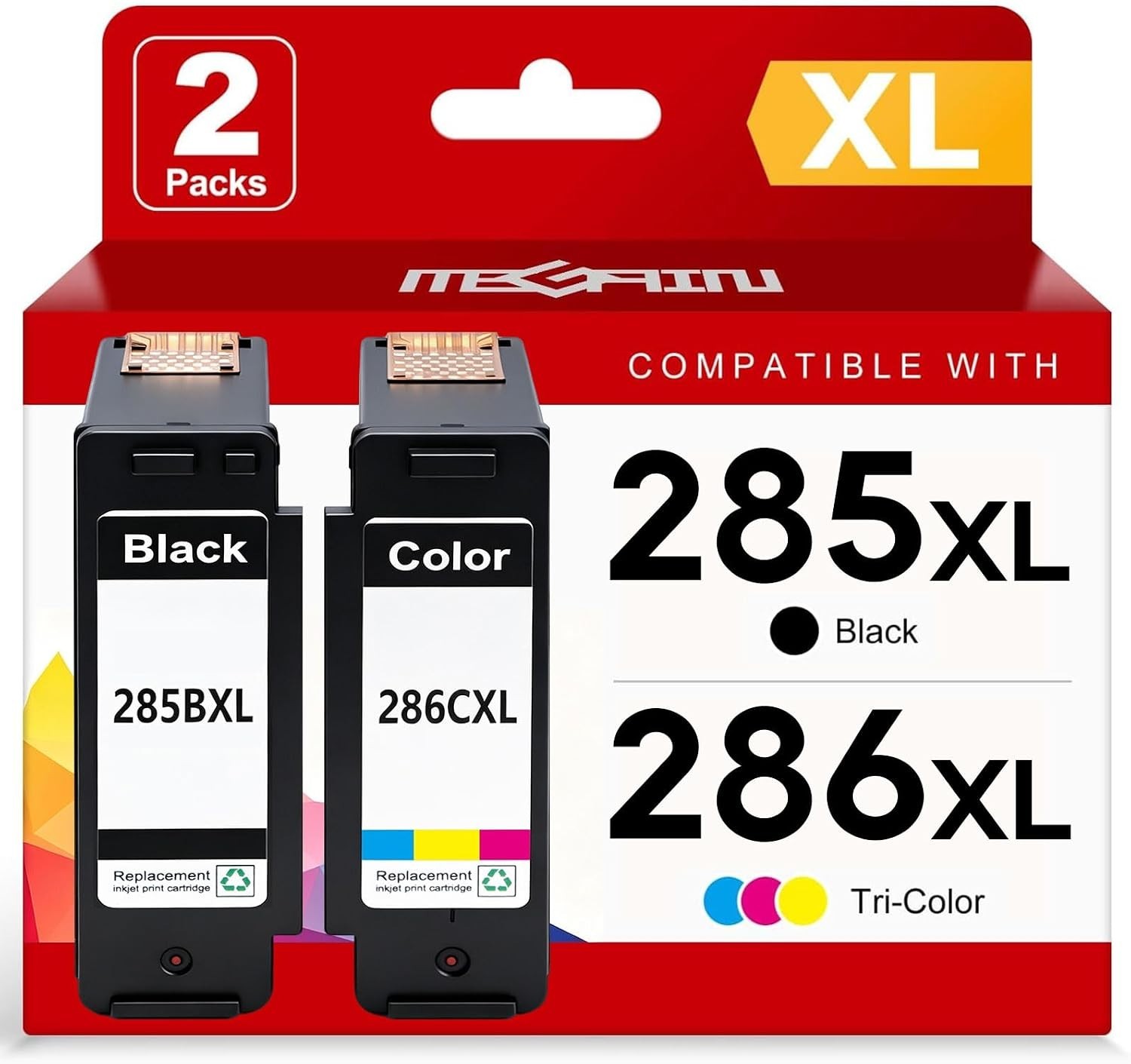 PG285 XL / CL286 XL Ink Value Pack (2 Cartridges), Compatible with TR7820 TS7720
