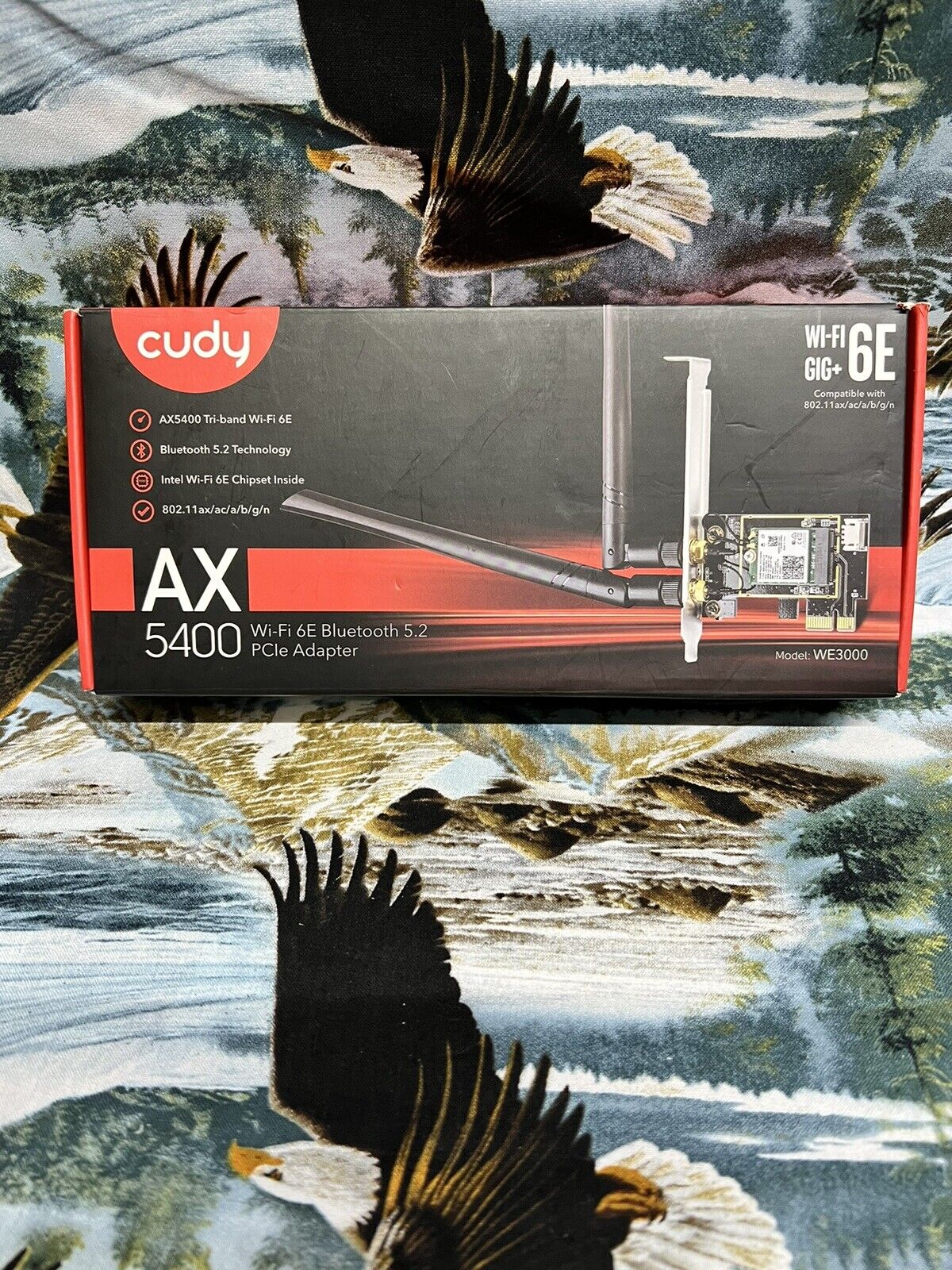 Cudy AX 5400Mbps Wireless Card, Wi-Fi Card 6E WiFi 6 PCIe for PC, Desktop