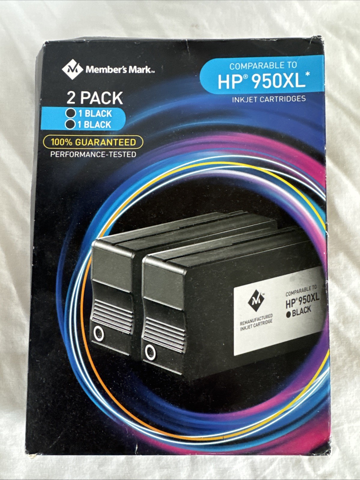 Members Mark Inkjet Cartridge, Black, 2 Pack, Comparable to HP 950XL
