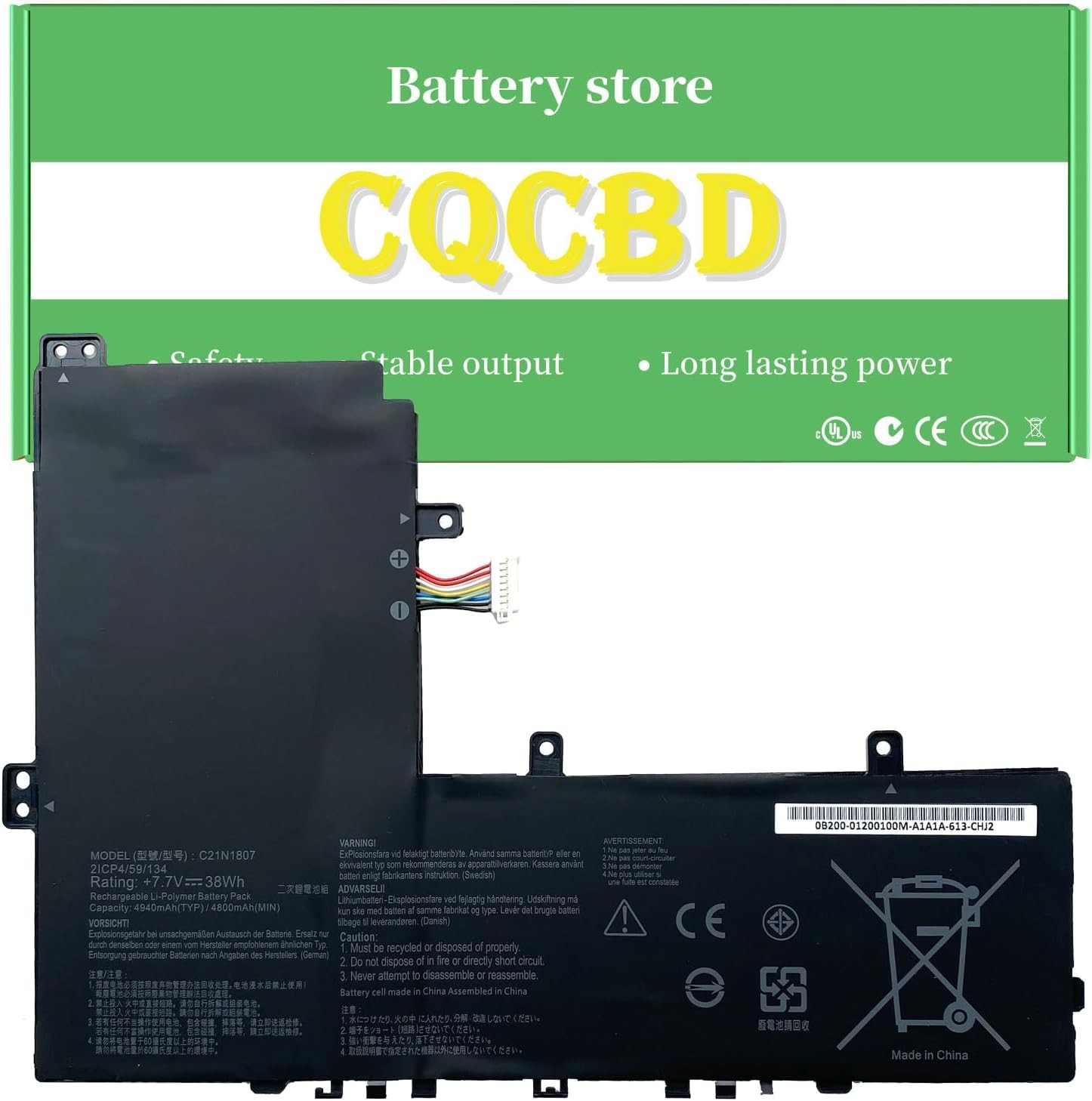 C21N1807 C21PICH Battery for Asus ChromeBook C223NA C223NA DH02 C223NA GJ0025