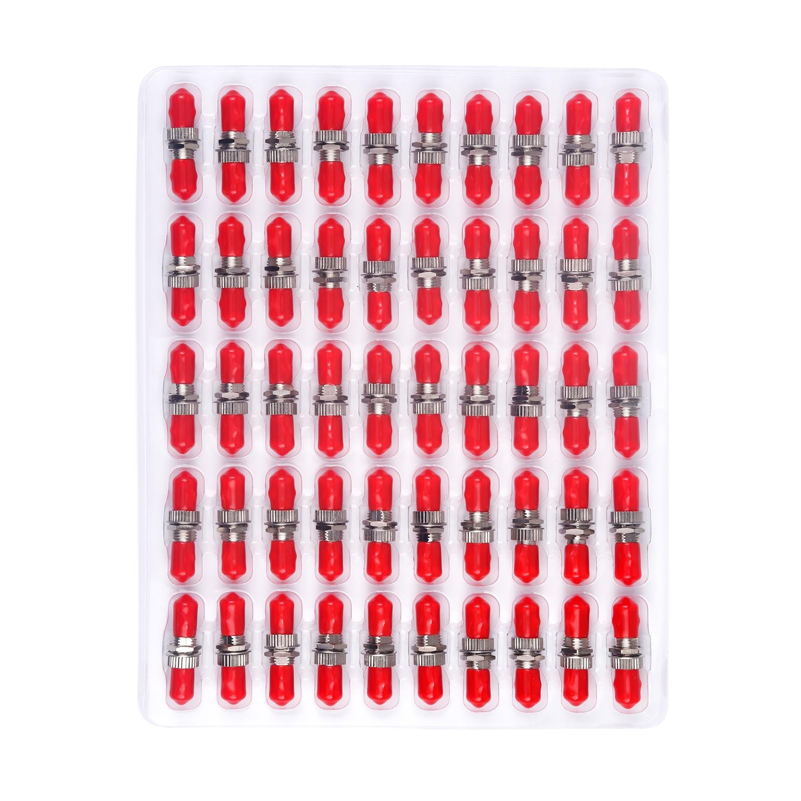 50 PCS ST Simplex Coupler ST To ST Singlemode Bulkhead Fiber Adapter Network