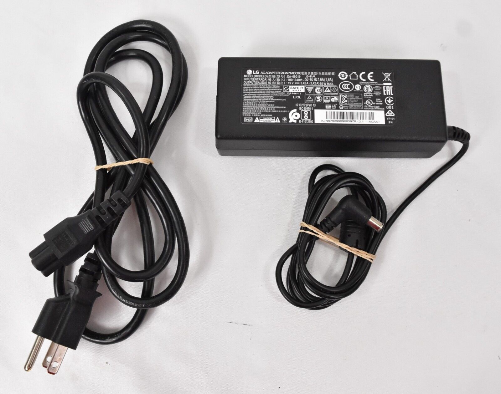 LG Monitor AC Adapter Power Supply 19V 3.42A 65W DA-65G19