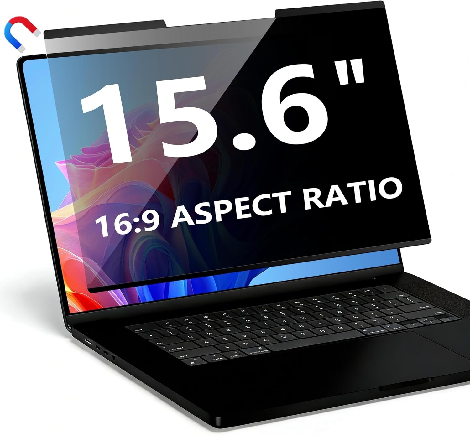 15.6 Inch Magnetic Laptop Privacy Filter Screen, Removable Anti-Glare Shield