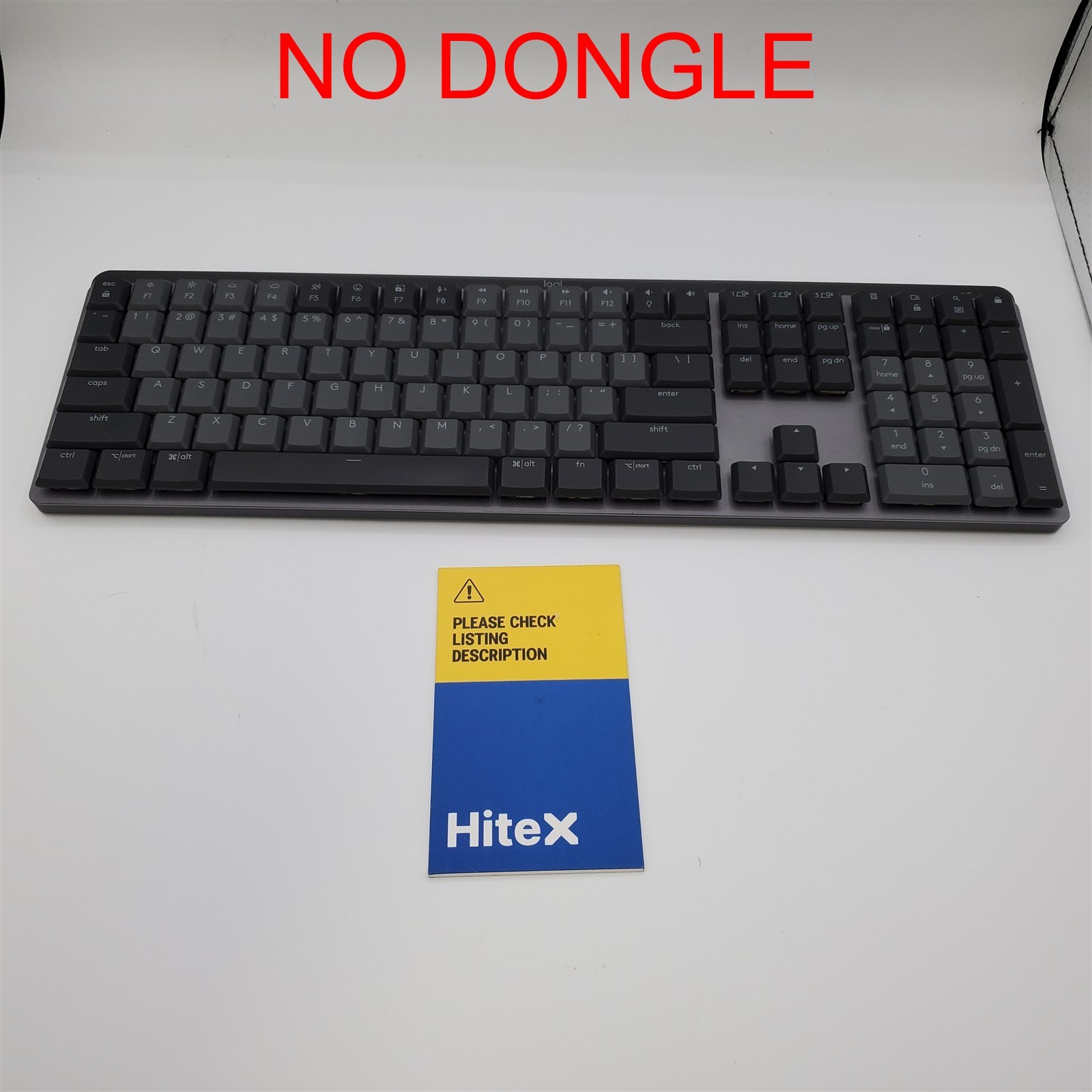 Logitech MX Mechanical Wireless Illuminated Keyboard, Metal *NO DONLGE*