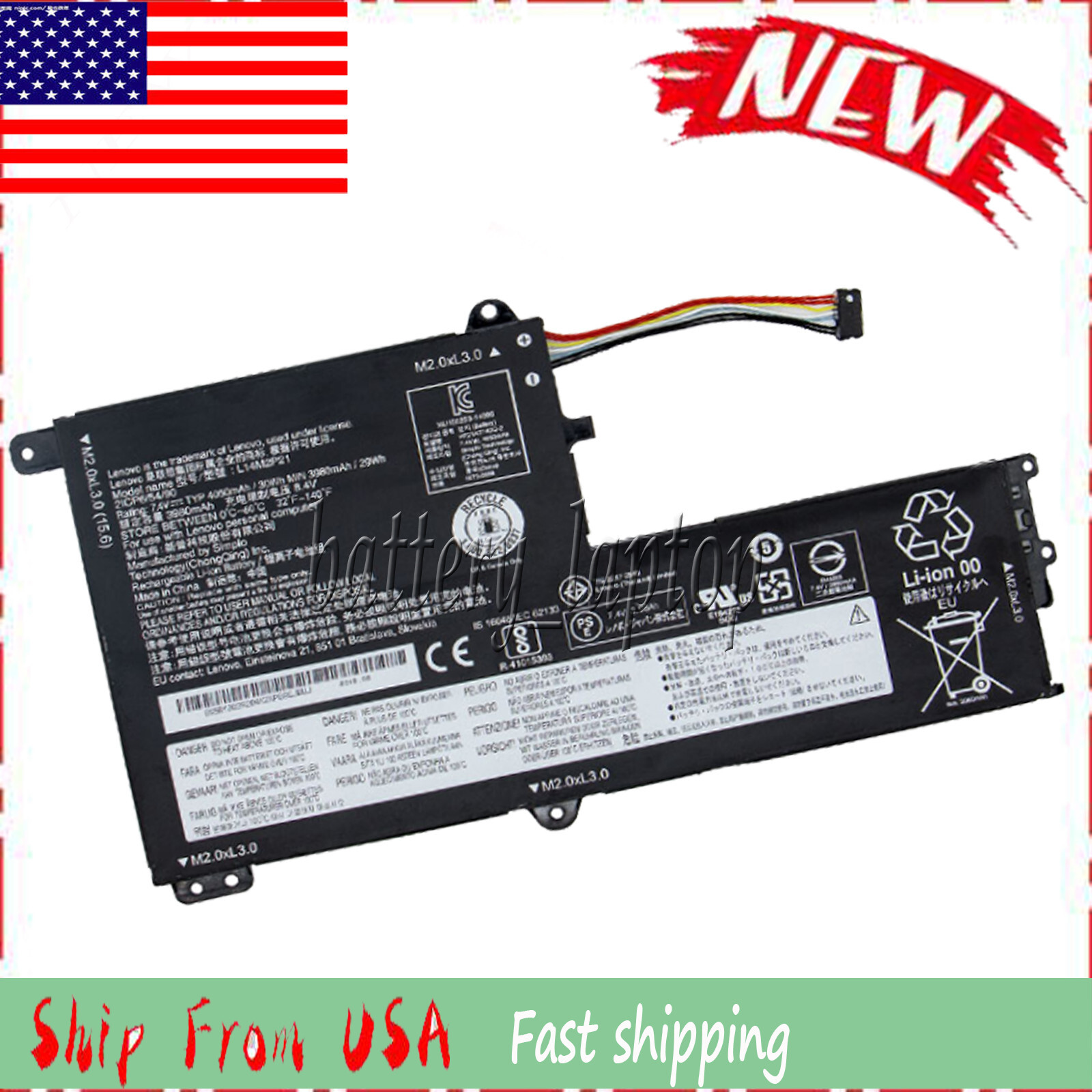 L14M2P21 Battery for Lenovo IdeaPad 330S-14AST 330S-14IKB 330S-15ARR 330S-15AST