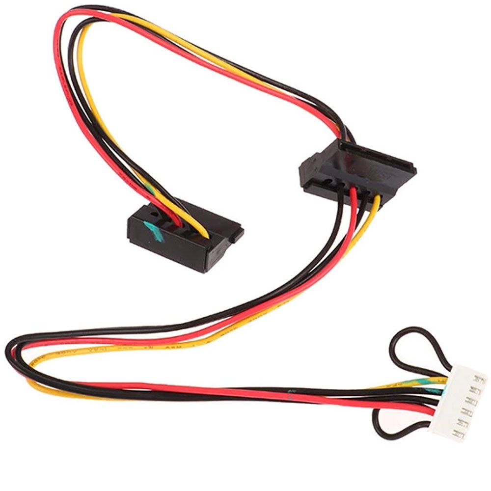 1PC 6 Pin To 2-Port HDD SATA Power Socket Cable Conector For Acer Computer USA
