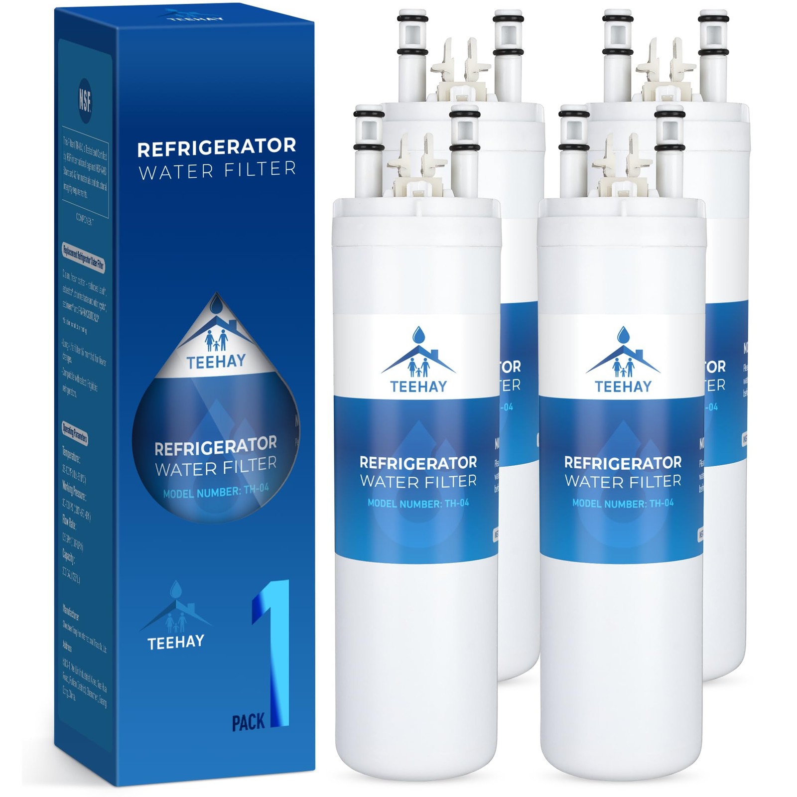 WF3CB Water Filter Replacement TH-04 Compatible with Frigidaire PureSource 3 ...