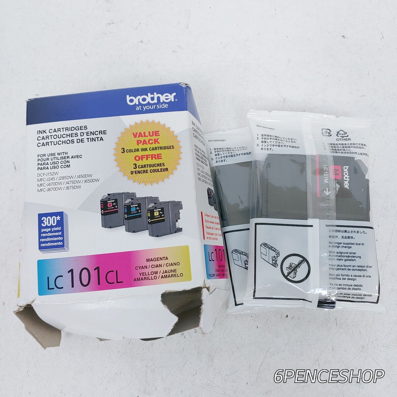 *Sealed in OB Exp. 2025* Brother LC101CL 2-Pack Ink Cartridges Magenta/Cyan
