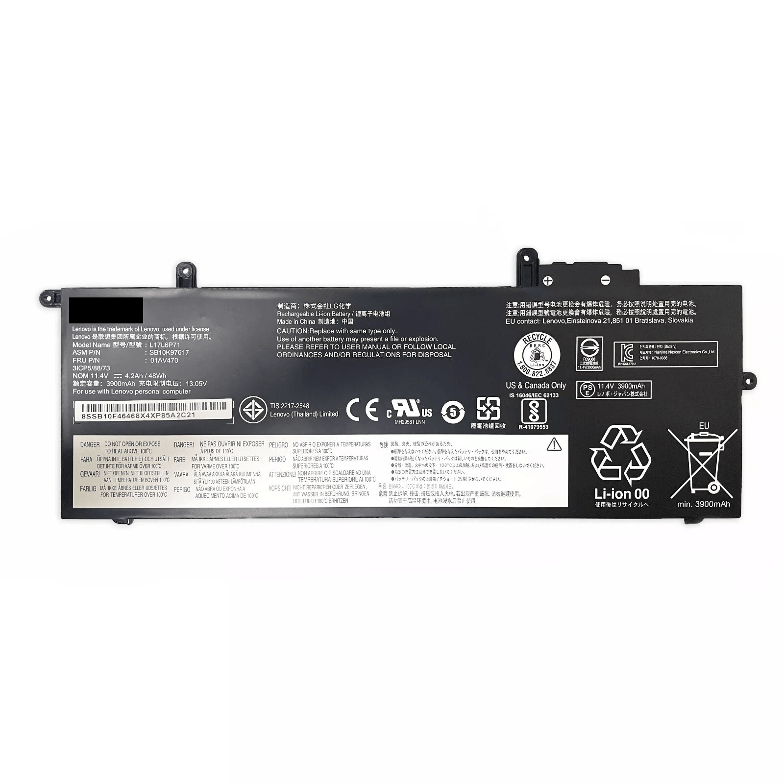 Genuine L17L6P71 01AV470 L17M6P71 L17C6P71 Battery For Lenovo ThinkPad X280 A285