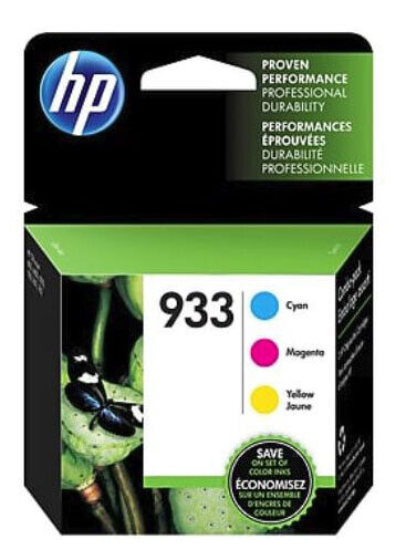 New Genuine HP 933 CMY 3 Pk Ink Cartridges Officejet 6100 7510 7110 6700 6600 