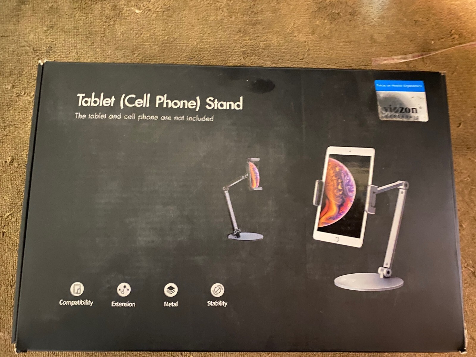 Viozon Tablet Stand Holder Mount Rotate 360 Degrees of Flexible Holder. Open Box