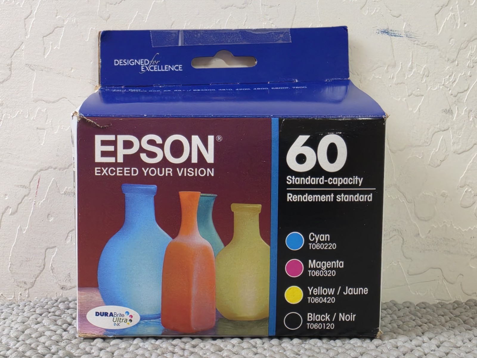 Epson 60 Multi-Colored Ink Cartridge T0601 T0604 T0603 T0602 Exp Jan 2027 Sealed