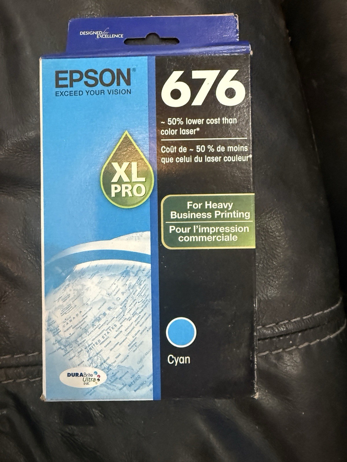 Epson 676XL High-Yield Ink Cartridge - Cyan (T676XL220)