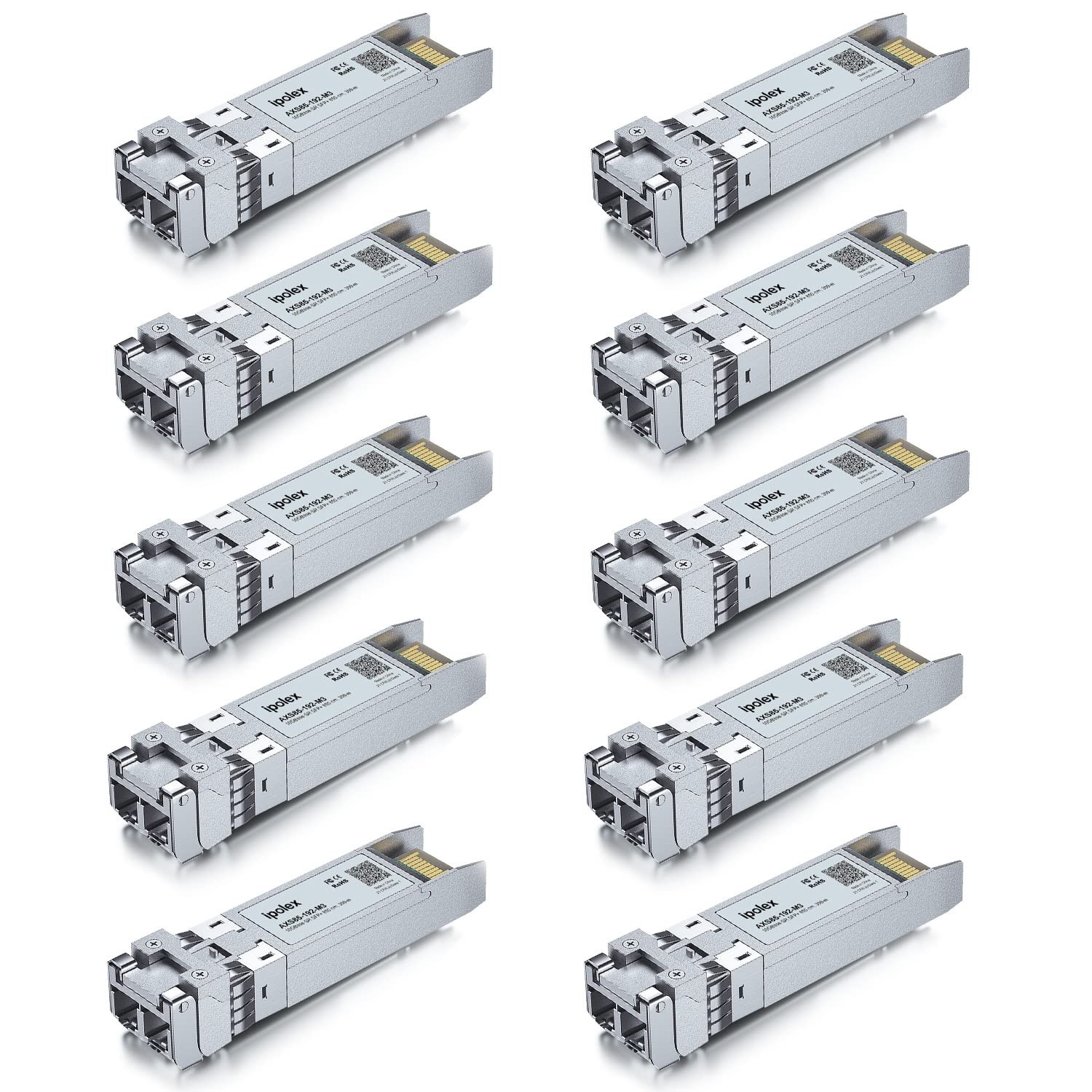 ipolex SFP+ 10GBase SR LC Multimode Module, 10G Fiber SFP Transceiver for Cis...