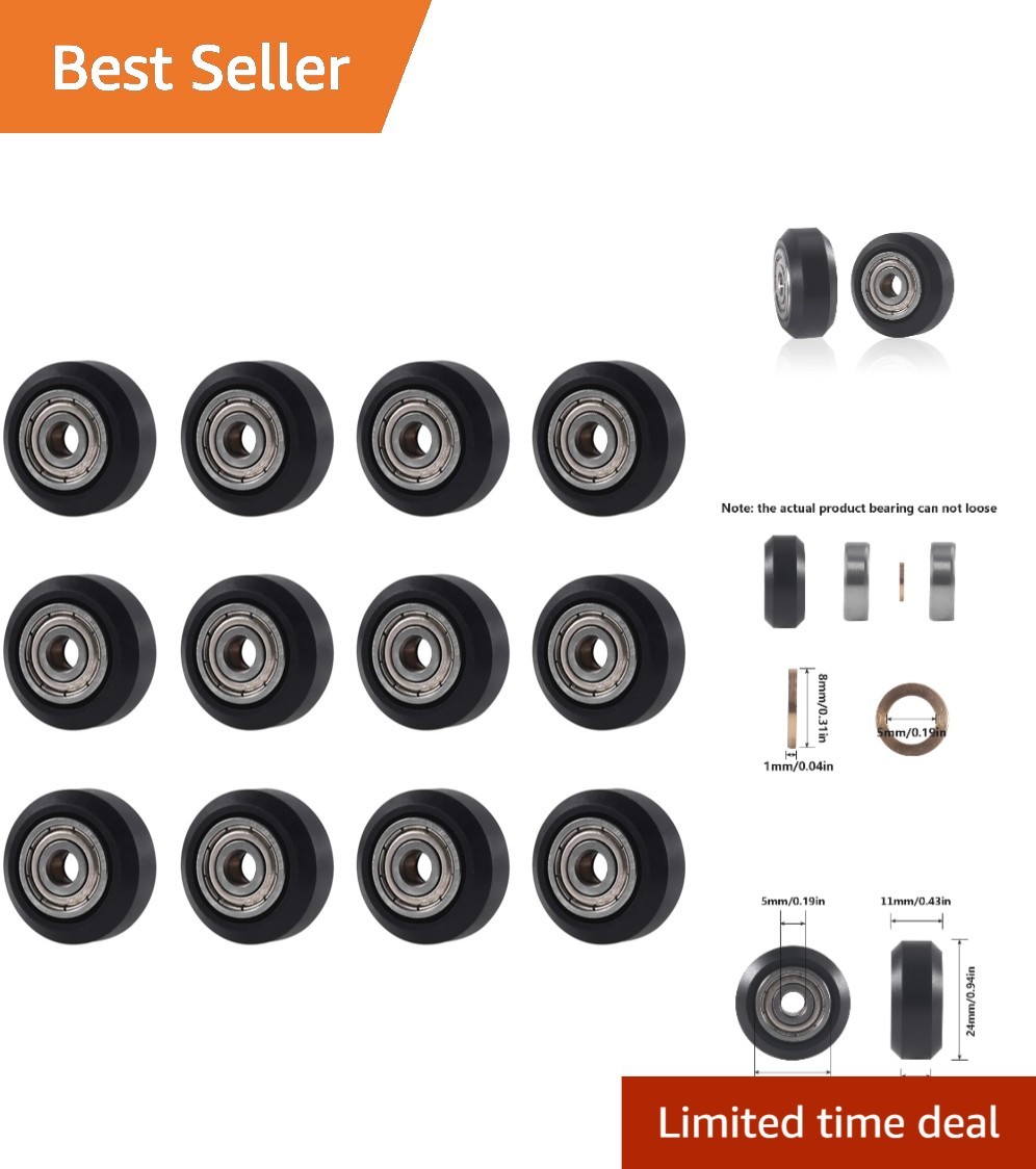 Upgrade Your 3D Printer: 12 Pcs Low Noise POM Wheel Bearings for Creality Series