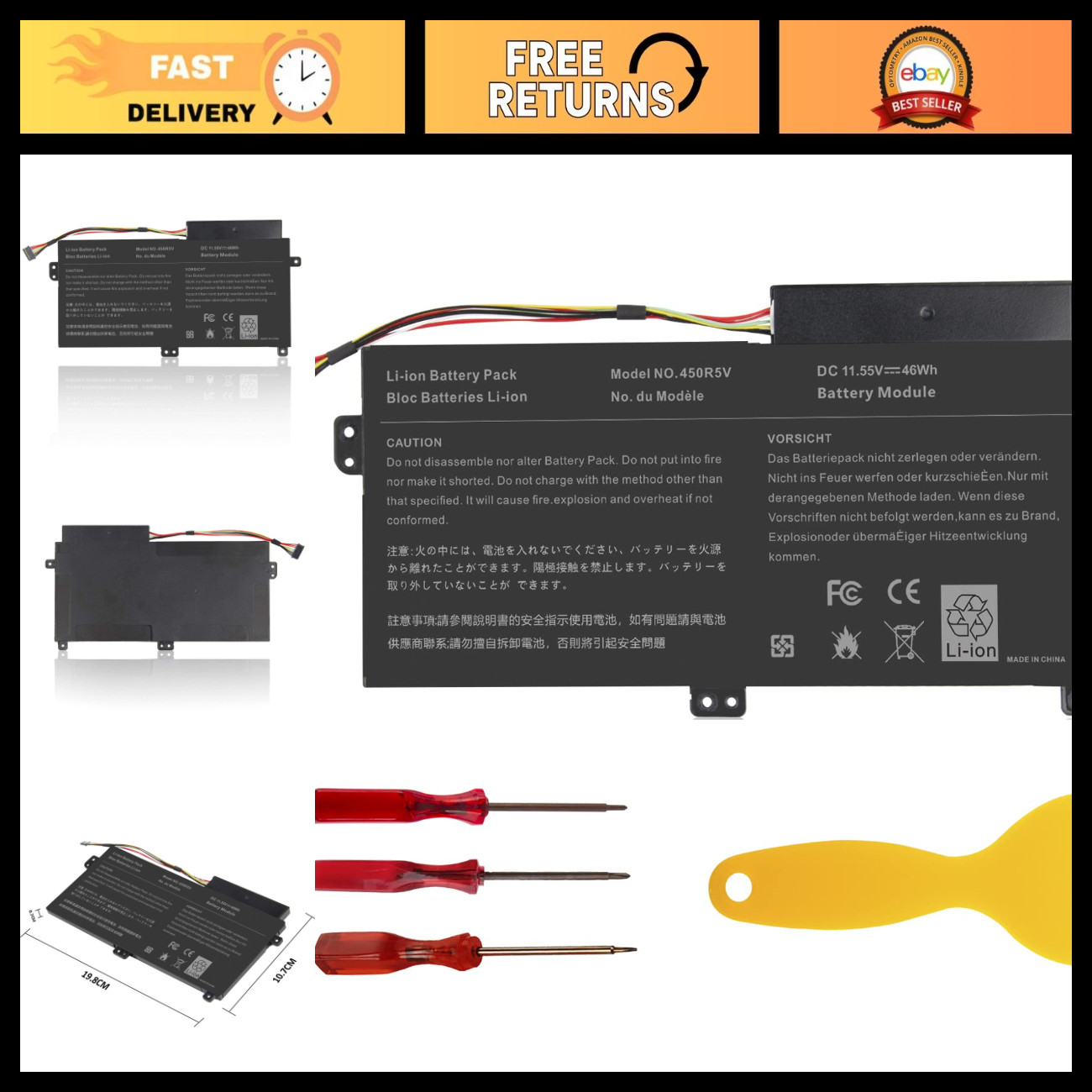 High-Capacity Laptop Battery for Samsung NP370 NP510R5E AA-PBVN3AB NP450R5V