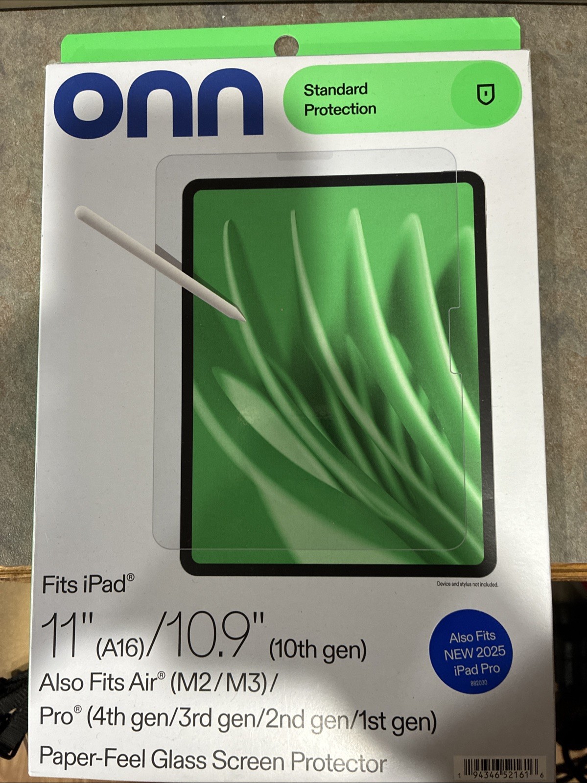 ONN 11" A16 / 10.9" / M3, M2 Paper-Feel Glass Screen Protector for iPad OPEN BOX