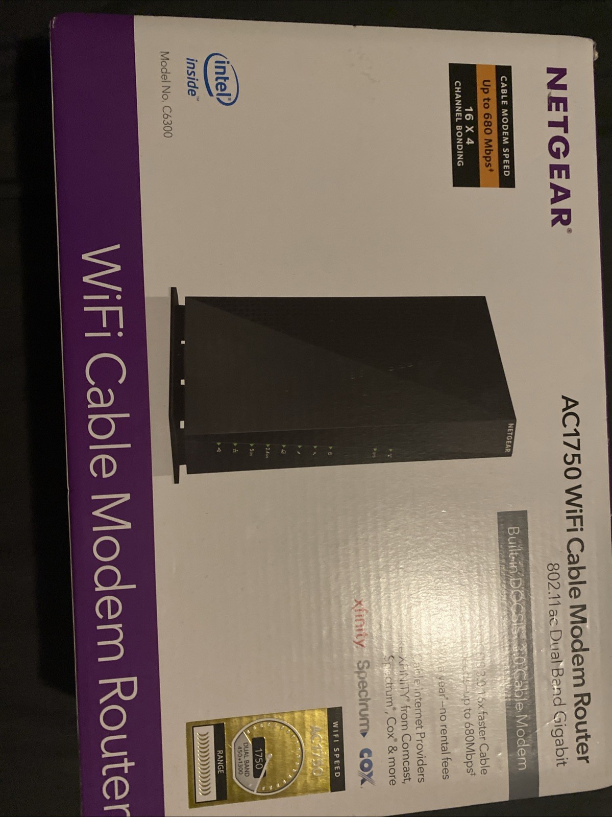 NETGEAR AC1750 C6300v2 Wi-Fi DOCSIS 3.0 Cable Modem Router