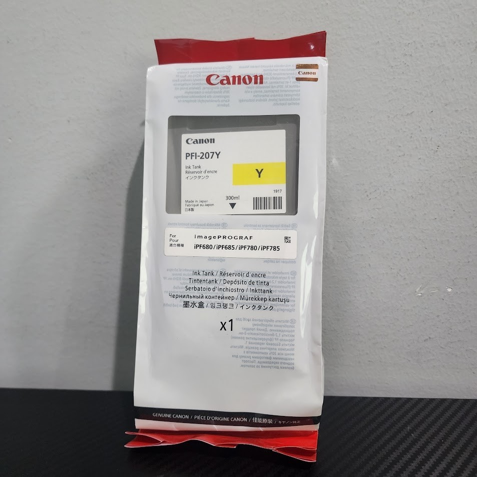 Canon 8792B001AA PFI-207Y Yellow Inkjet Cartridge Exp 2019/04