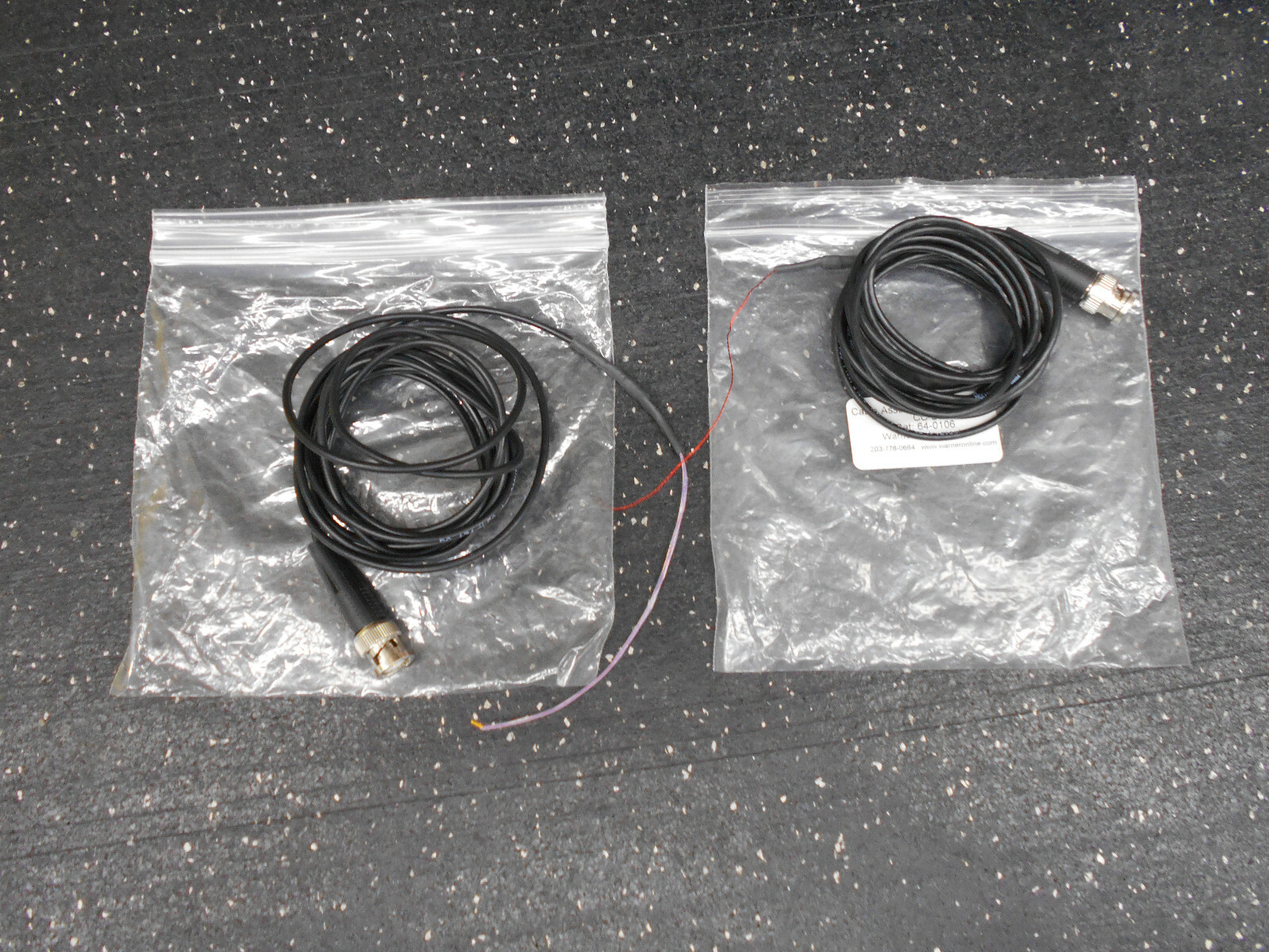 LOT OF TWO L-COM BNC CONNECTORS WITH 8' CABLES