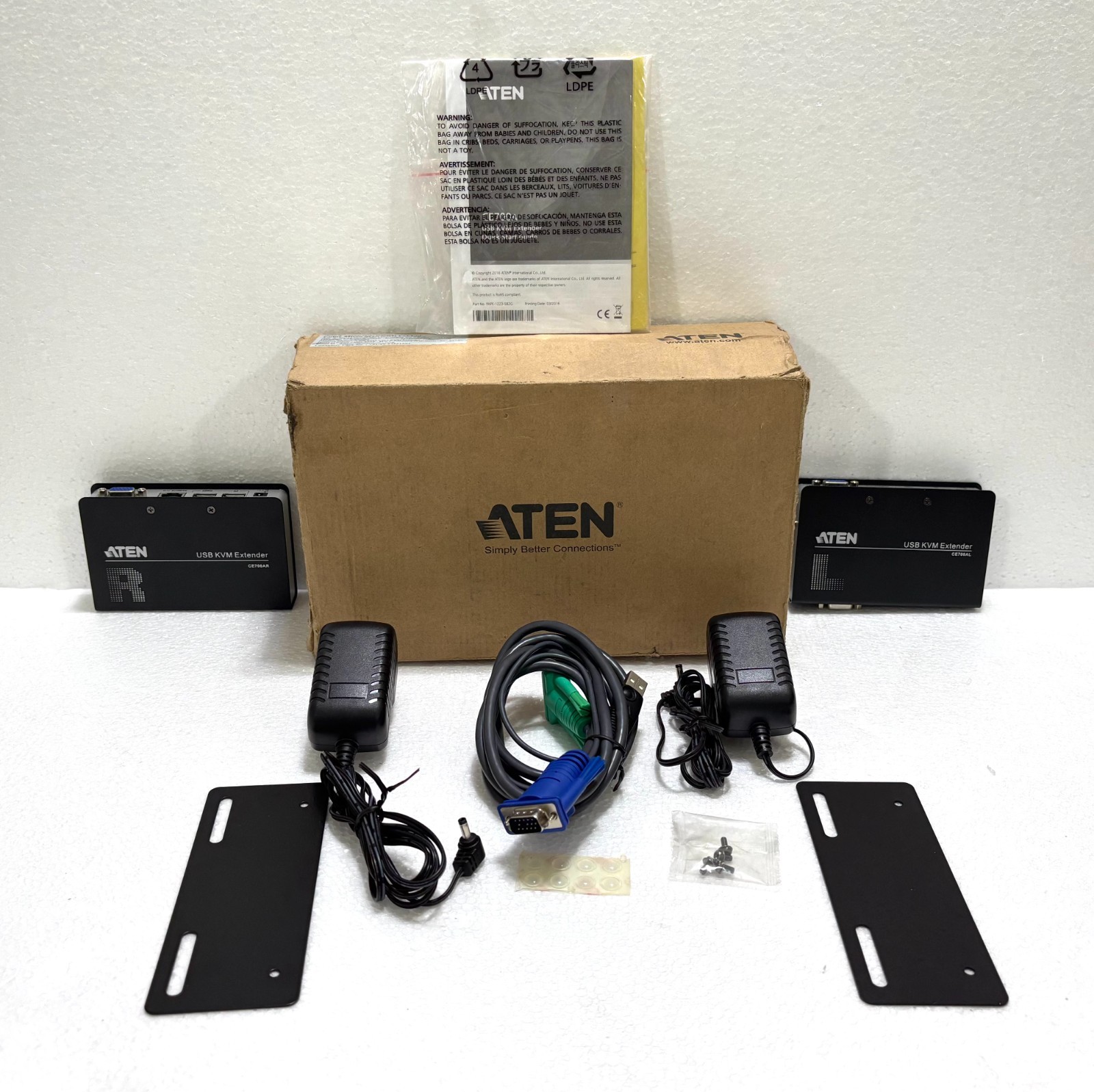 Aten CE700A USB VGA Kvm Extender Master Kit