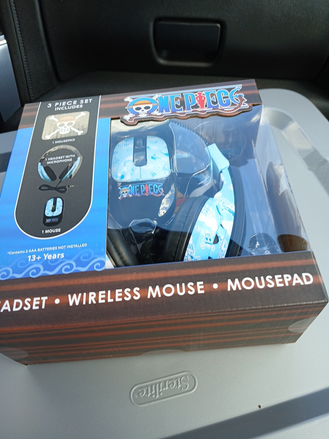 One Piece Headset with Microphone, Wireless Mouse, and Mouse Pad Tech Bundle NEW