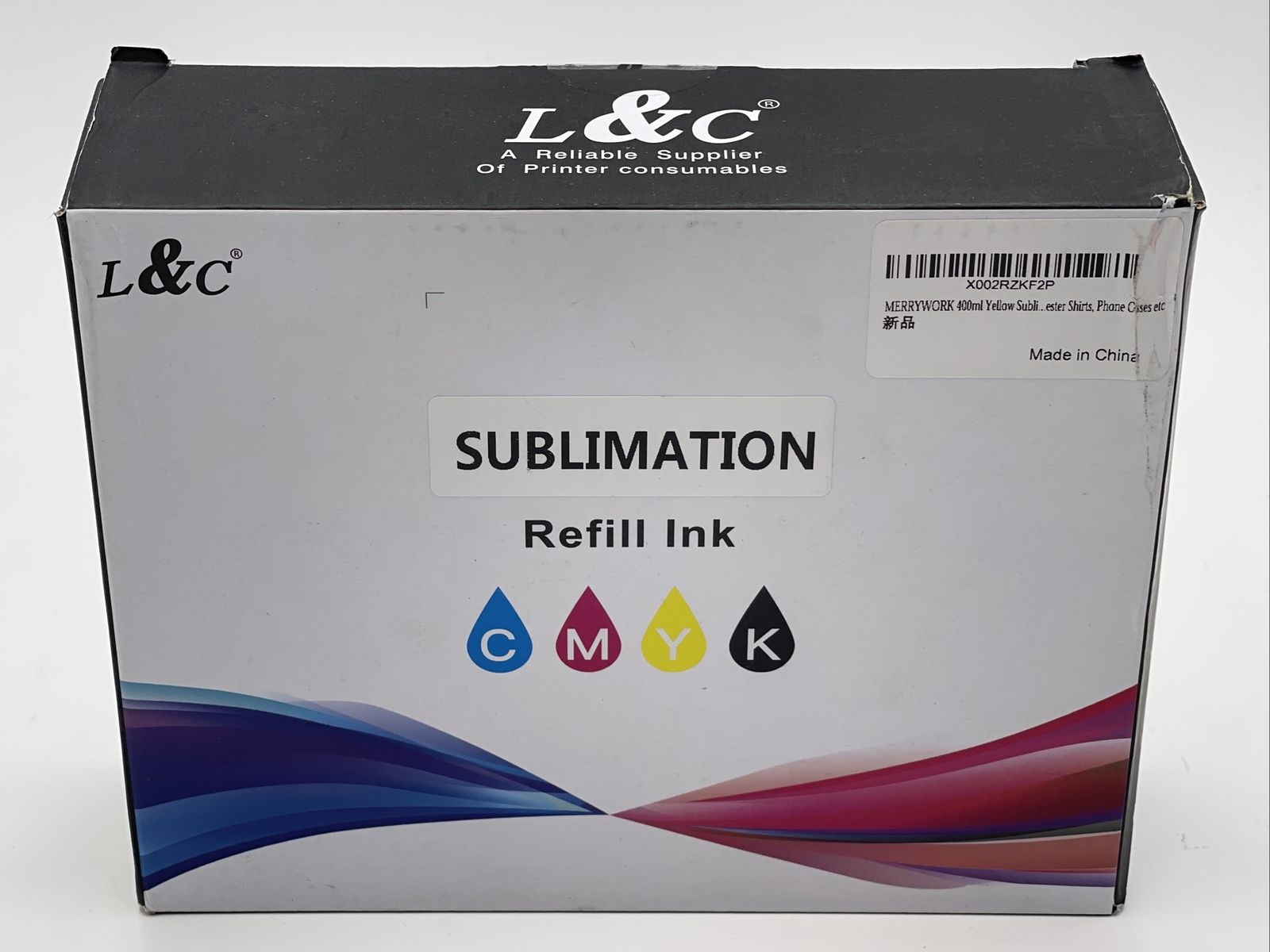 L&C Yellow Sublimation Ink Autofill Refill for EcoTank Printers ET-4800 - 4 Pack