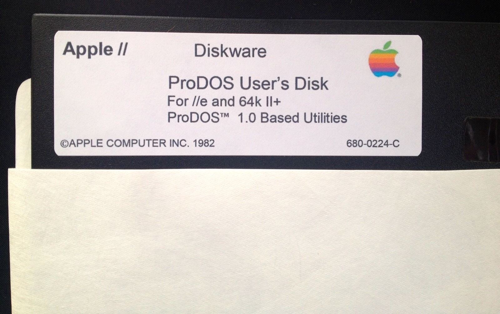 DOS 3.3 + Pro DOS 1.0 / 2 Disk Set / Apple II, IIe, IIc, & IIgs Computers