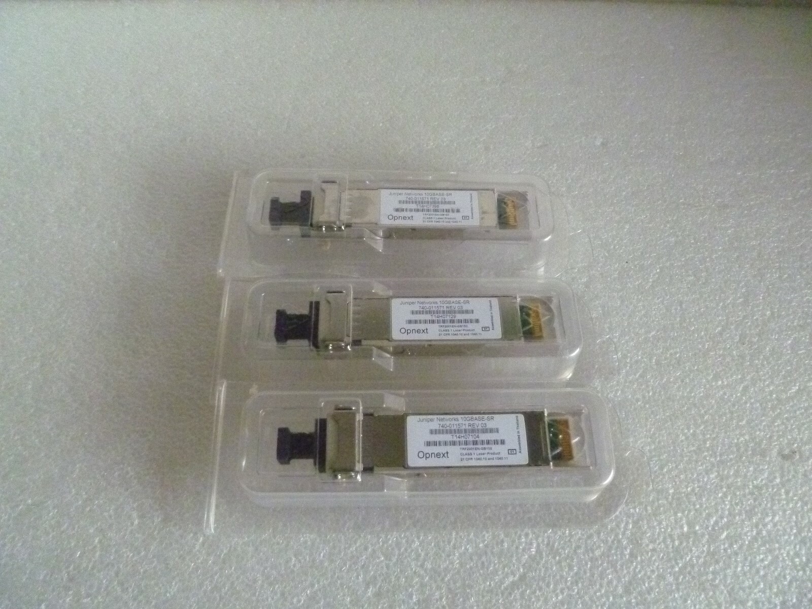 LOT OF 3 JUNIPER NETWORKS OPNEXT 10GBBASE-SR 740-011571 REV 03 SFP MODULE