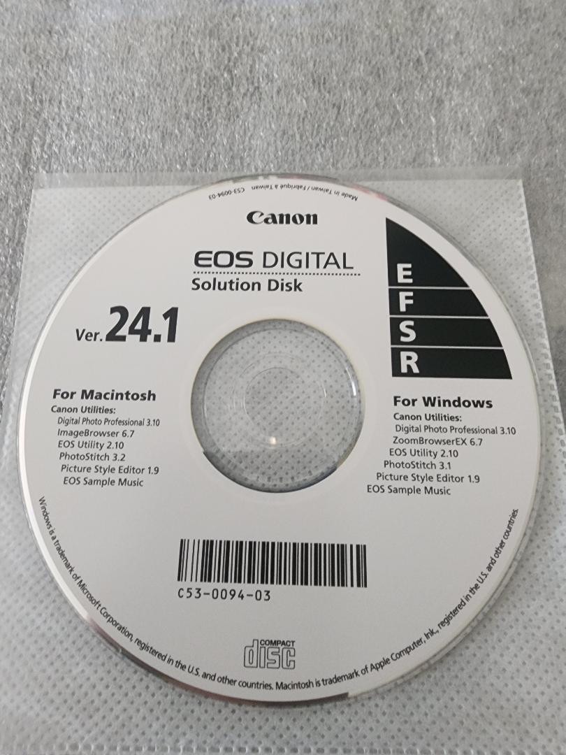 Genuine Canon EOS Digital Solution Disk Ver. 24.1 Software CD-ROM C53-0094-03
