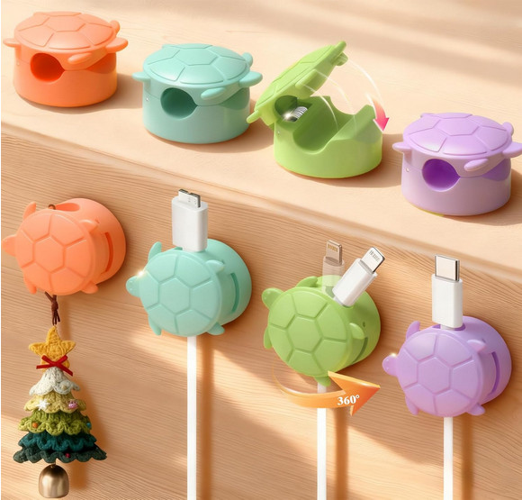 8 Pack Rotatable Cable Clips Adhesive Cord Organizer Wire Holder Multicolor