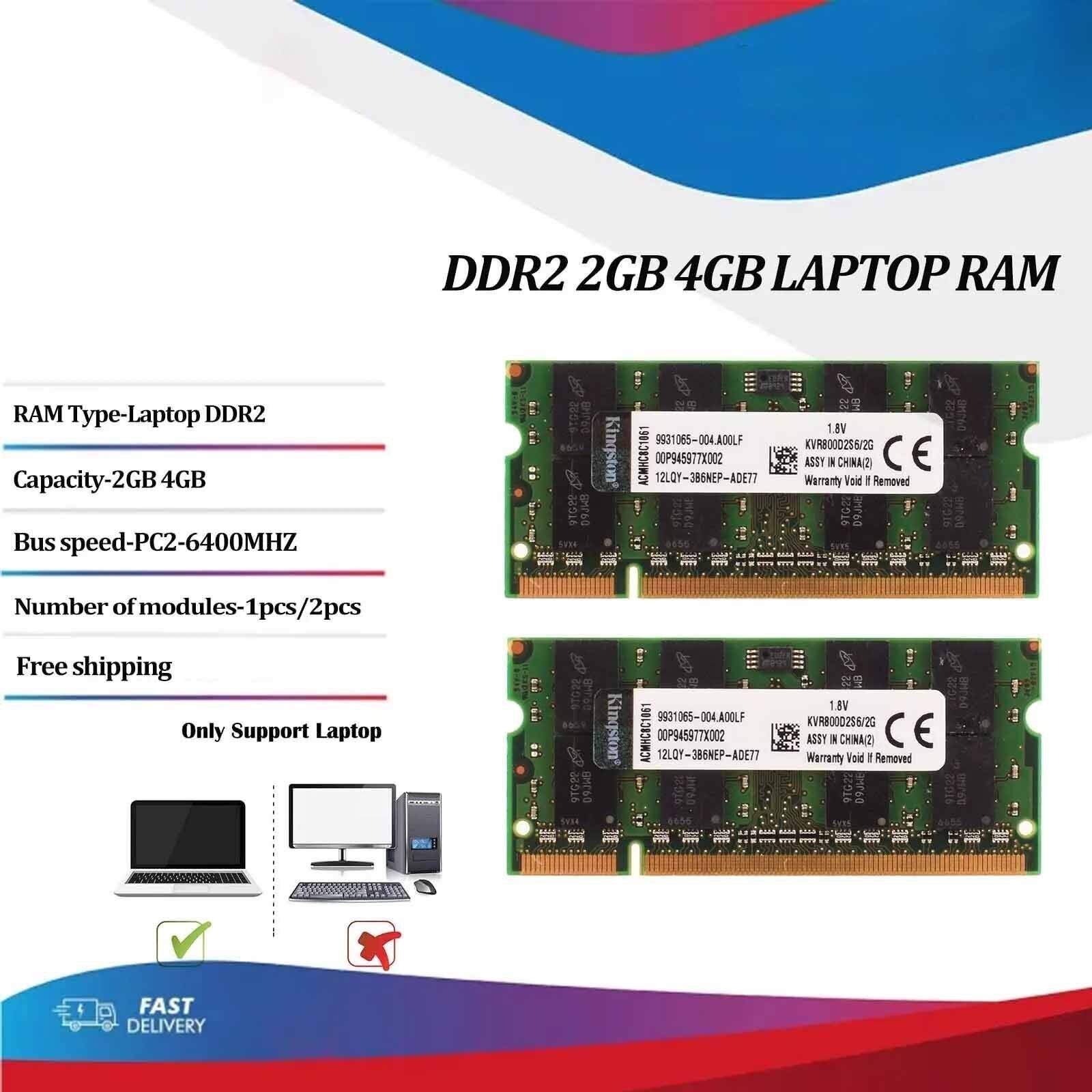 Notebook DDR2 4GB 8GB(2×4GB) PC2-6400 800 MHz Laptop SODIMM Memory RAM 200pin