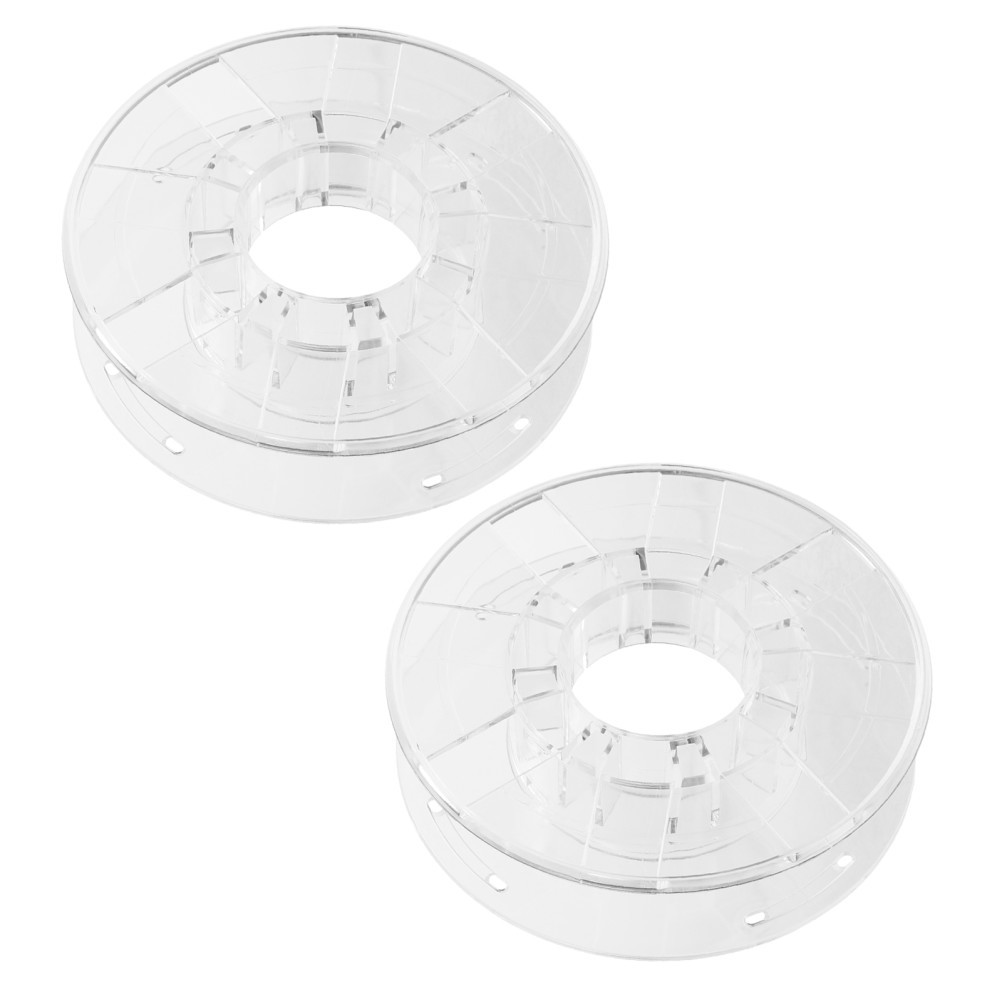 2Pcs Lightweight Transparent Plastic Spools for 3D Printer Filament Storage