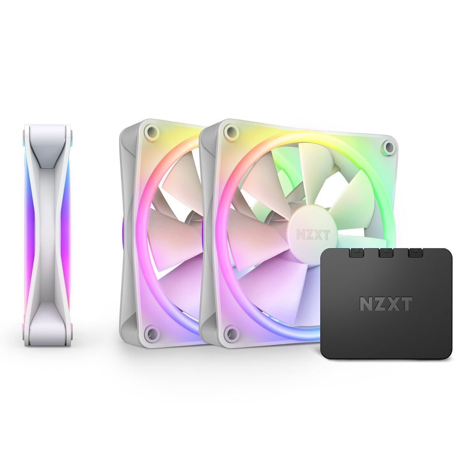 NZXT F120 RGB Duo Triple Pack 3x 120mm Dual Sided ARGB Fans With ARGB Controller