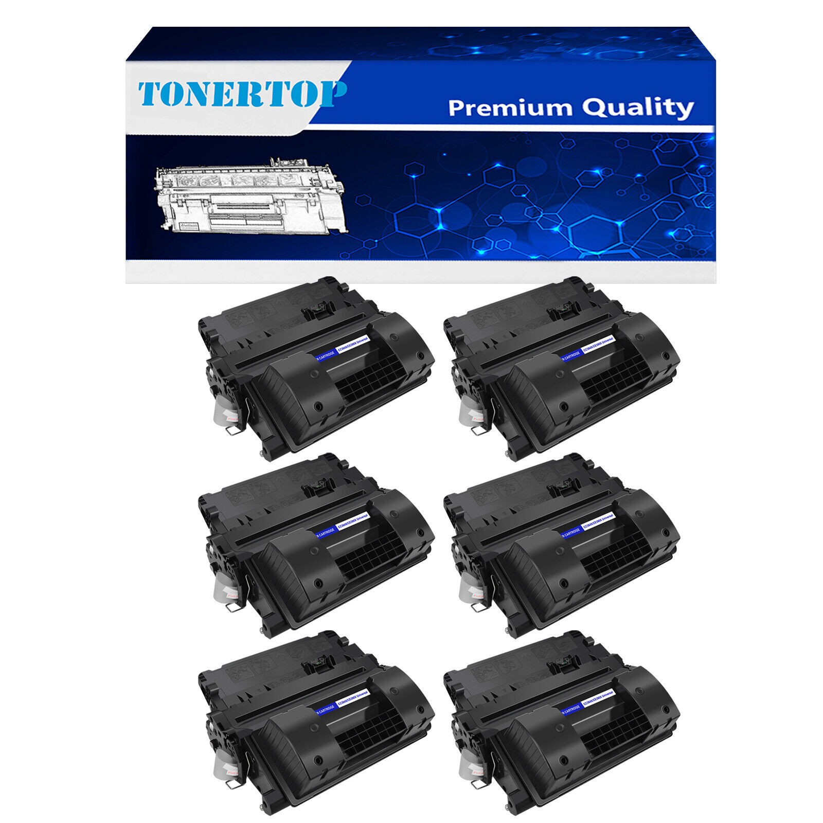 6 Pack High Yield CE390X 90X Toner Cartridge for HP LaserJet M4555h M602n M603n