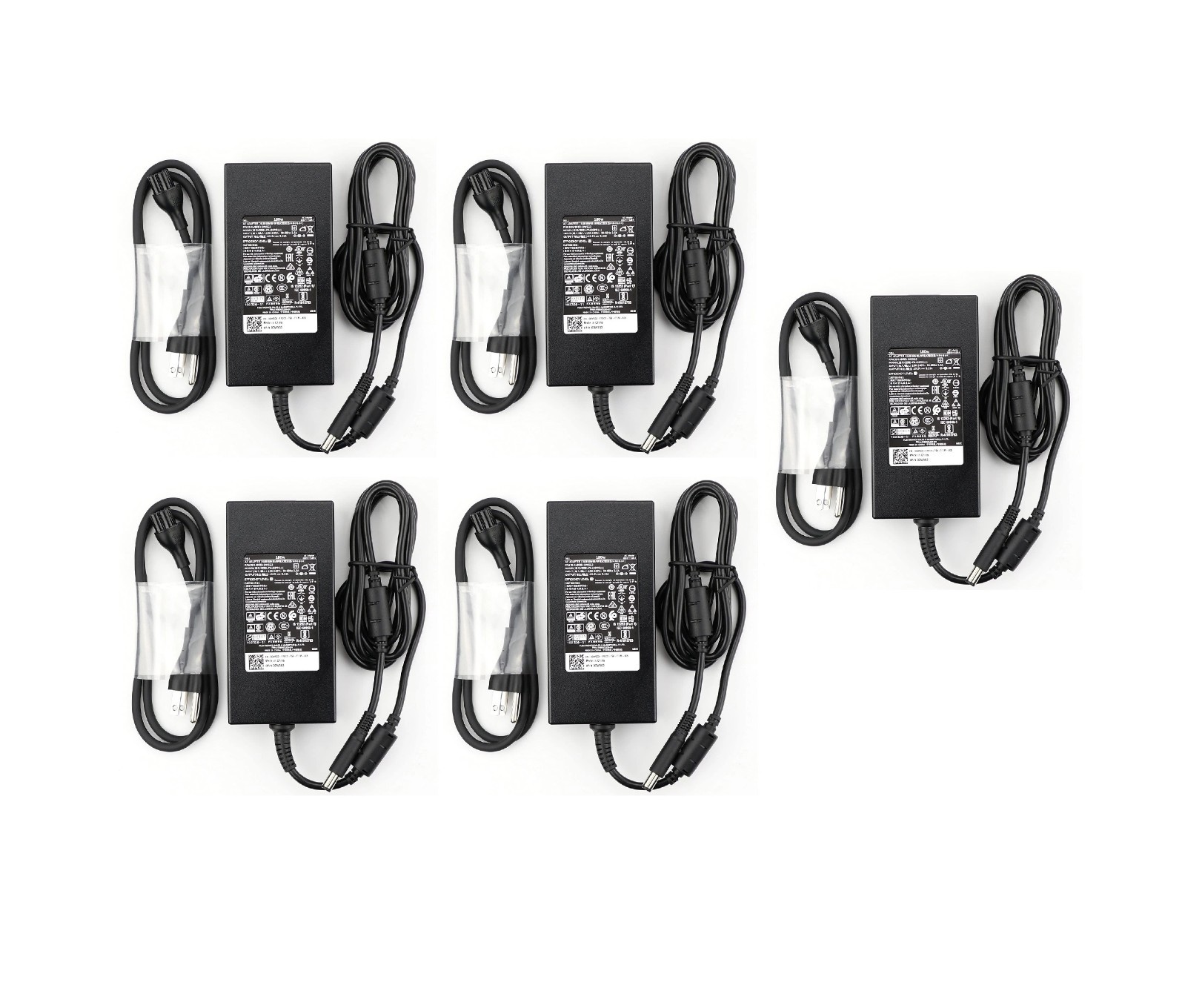 5pcs Genuine Dell 180W AC Adapter Charger W/ 7.4 mm for Alienware M14x M15 R2