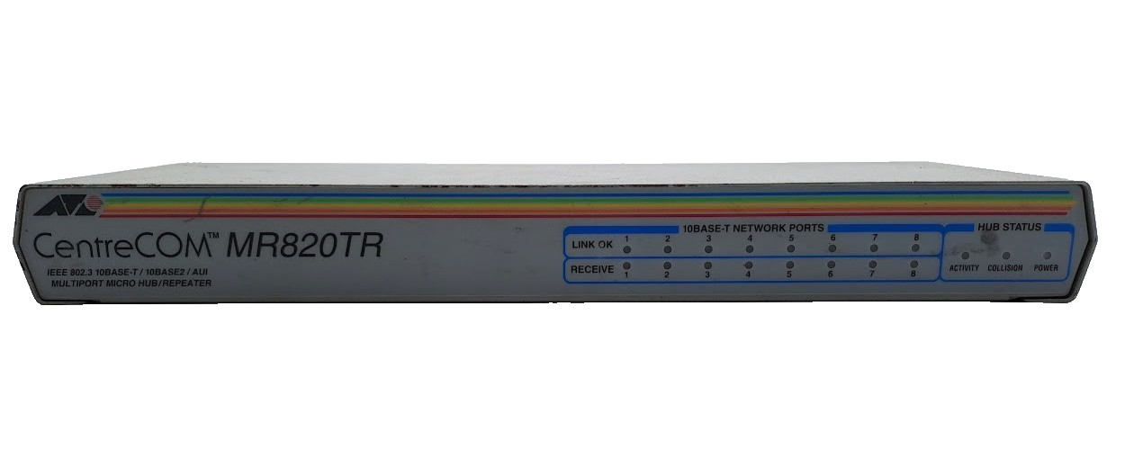 Allied Telesyn CenterCom AT-MR820TR Multiport Micro Hub/Repeater 8 Ports