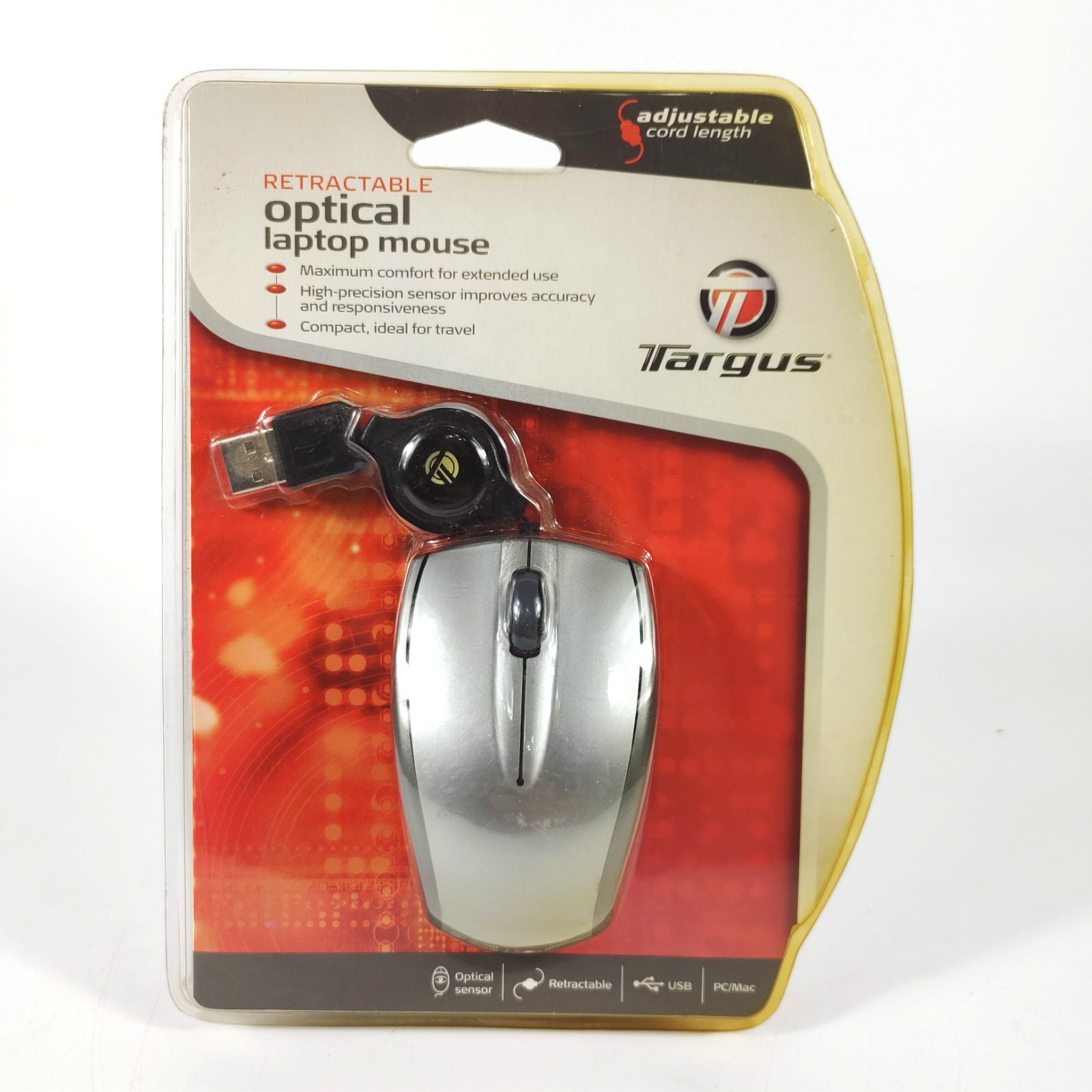 Targus Retractable Ultra Portable Laptop Mouse PAUM01U Mini Optical Mouse New