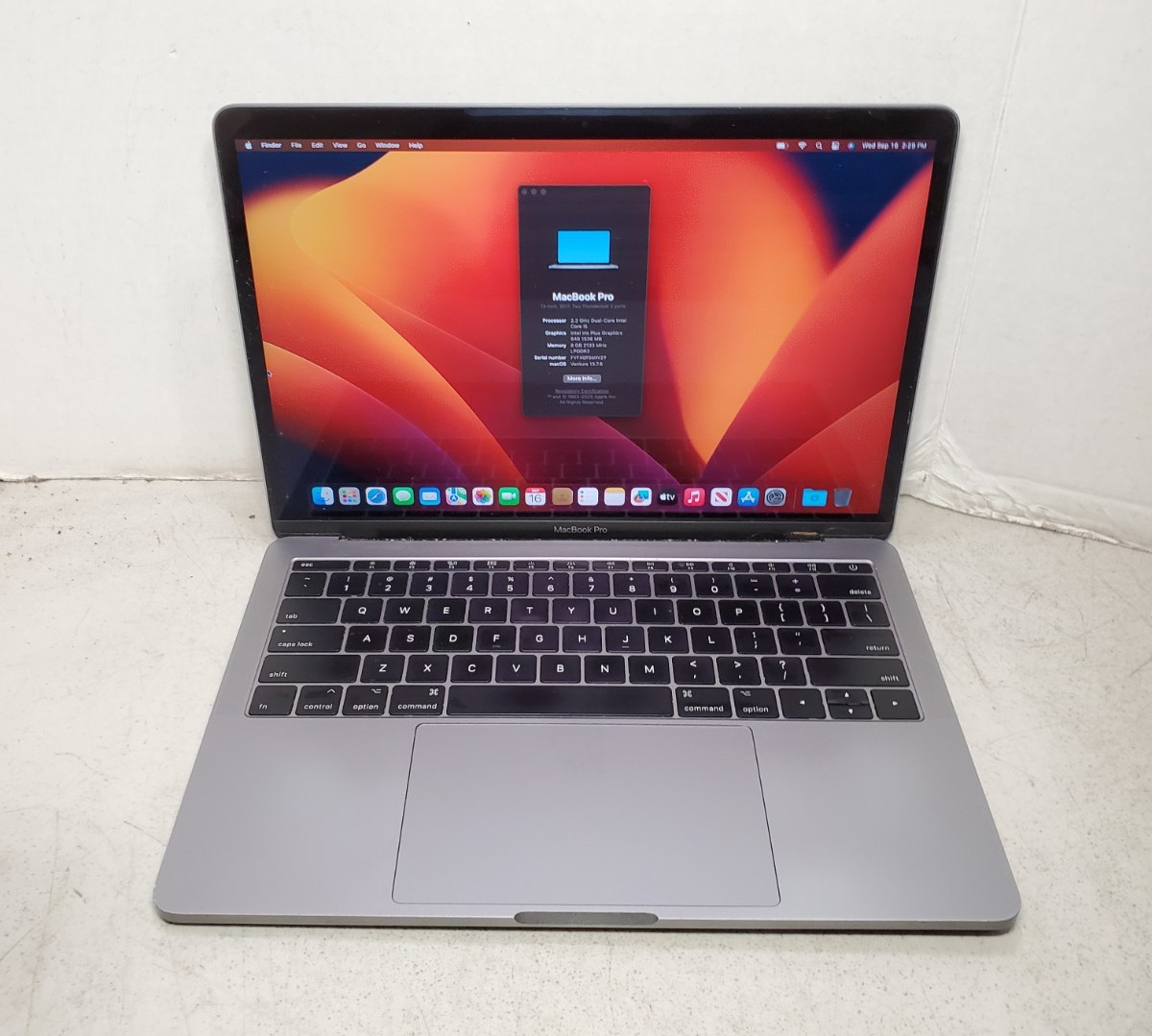Apple MacBook Pro 13" 2017 A1708 2.3GHz i5 8GB RAM 256GB SSD #69