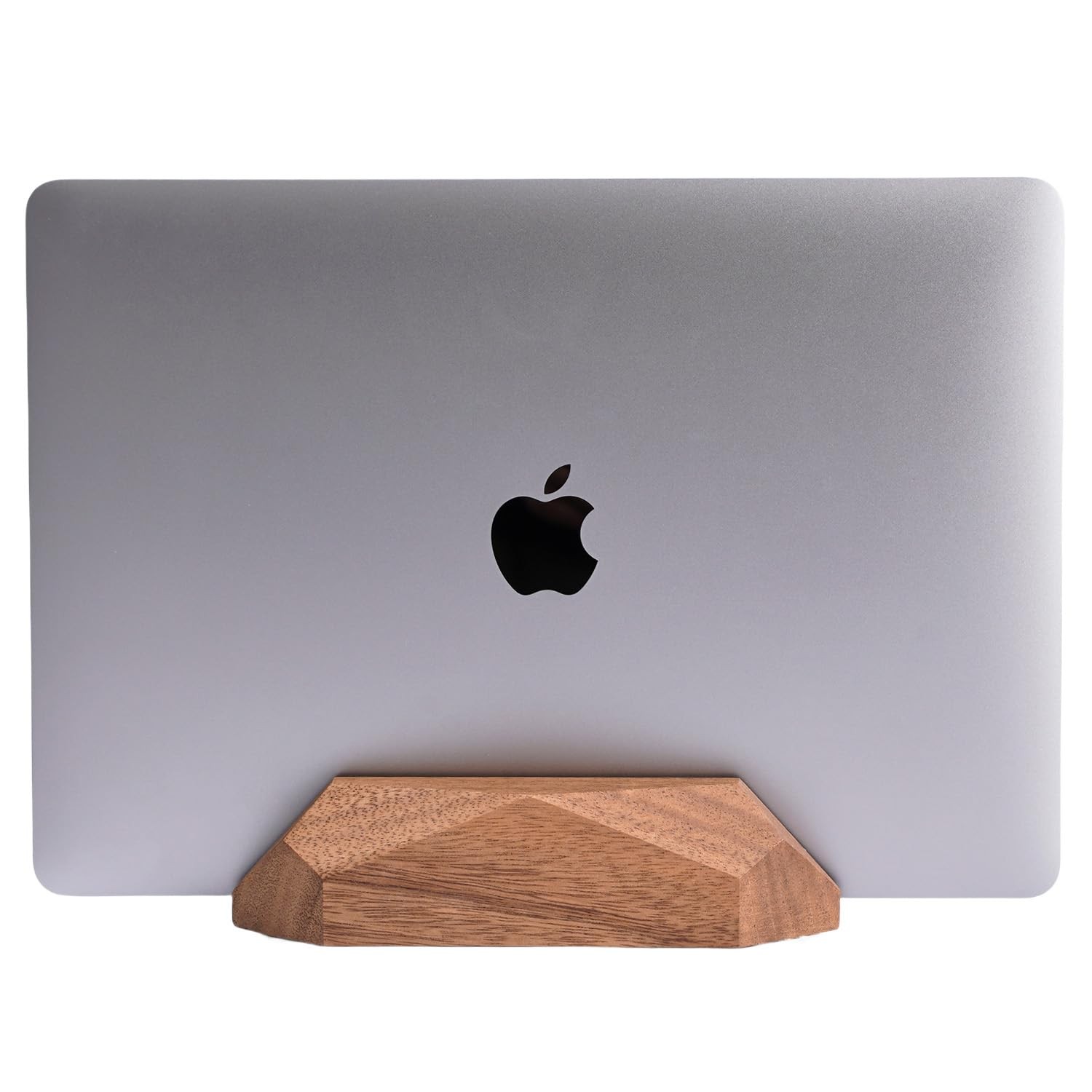 Adjustable Vertical Laptop Stand, MacBook Holder with Wood, Wooden Laptop Sta...