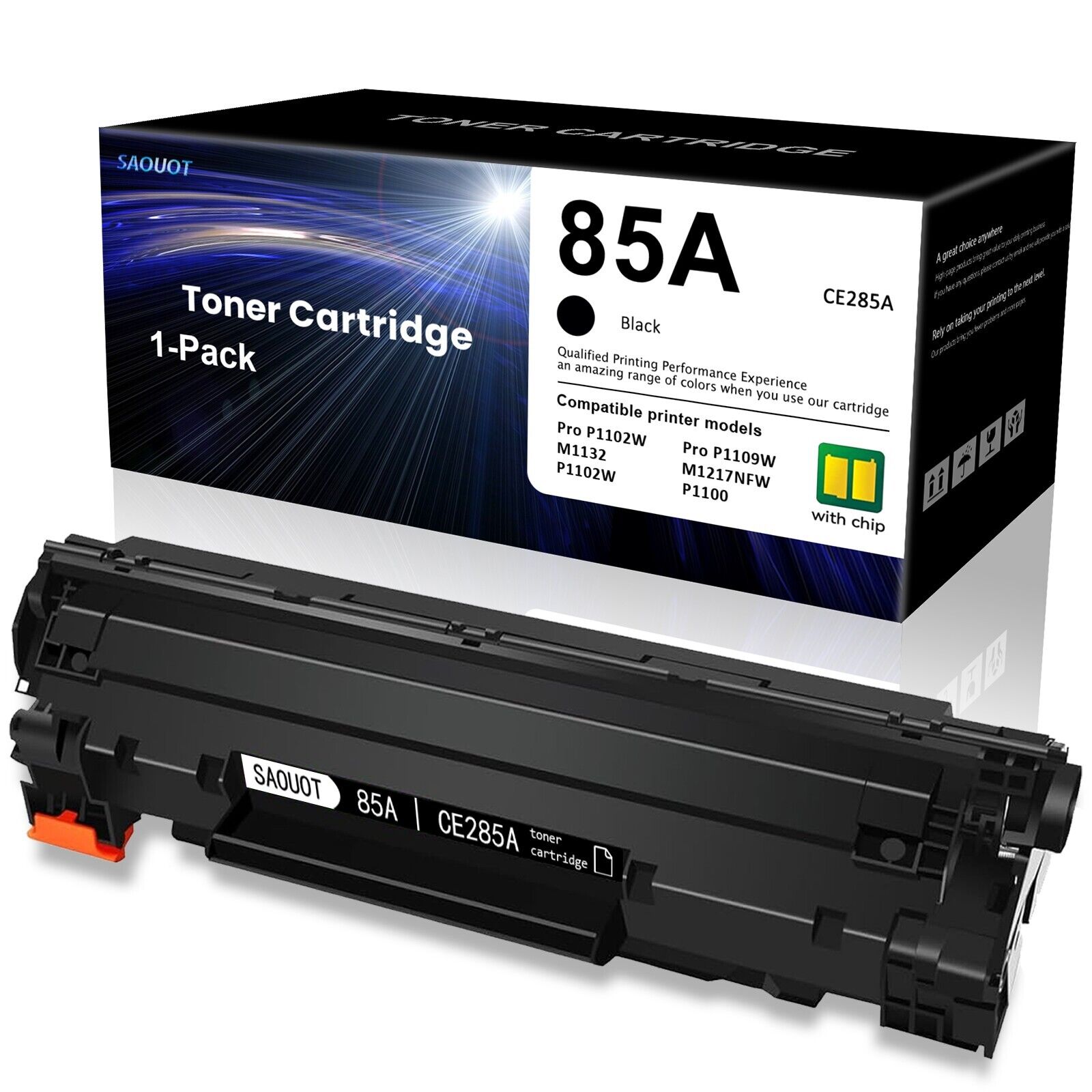 85A Toner Cartridge Black Replacement for HP Pro P1102W  Pro P1109w MFP M1219nf