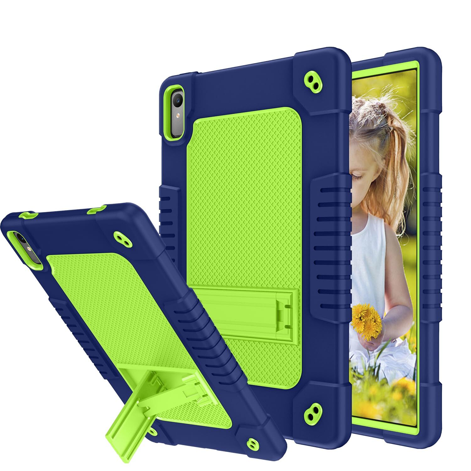 Kebiory for Lenovo Tab P11 2nd Gen Tablet Case (Navy/Green)
