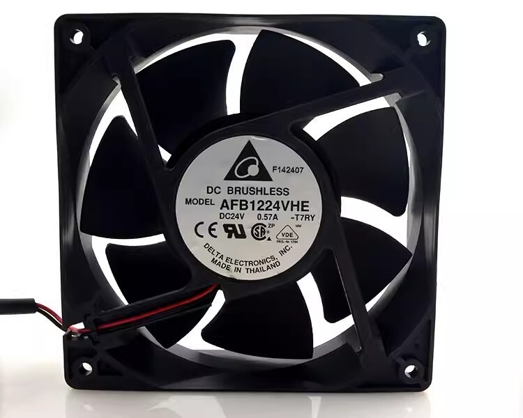 DELTA AFB1224VHE DC24V 0.57A 12038 12CM 2-Wire Inverter Cooling Fan