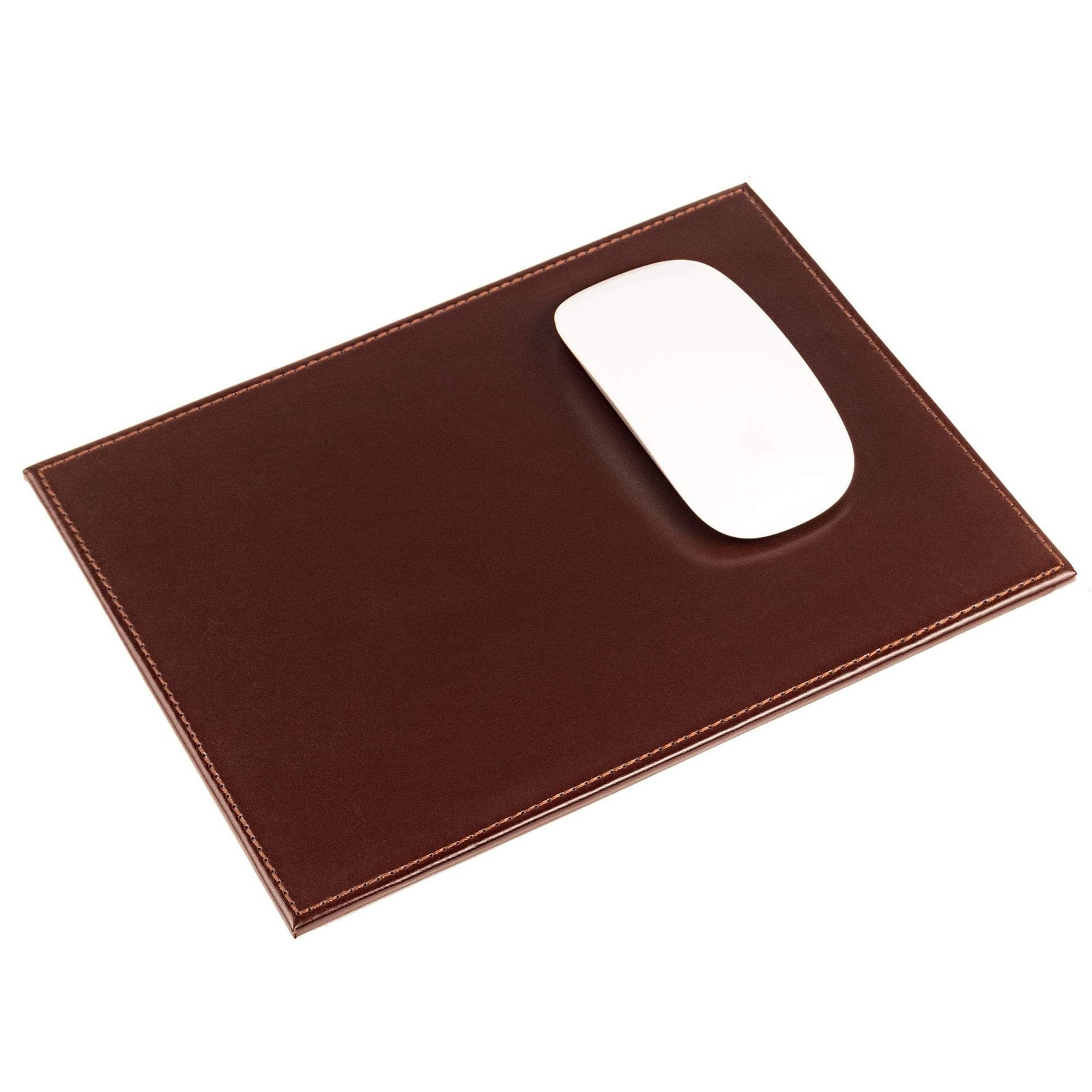 Dacasso Bonded Leather Mouse Pad, Brown A3614