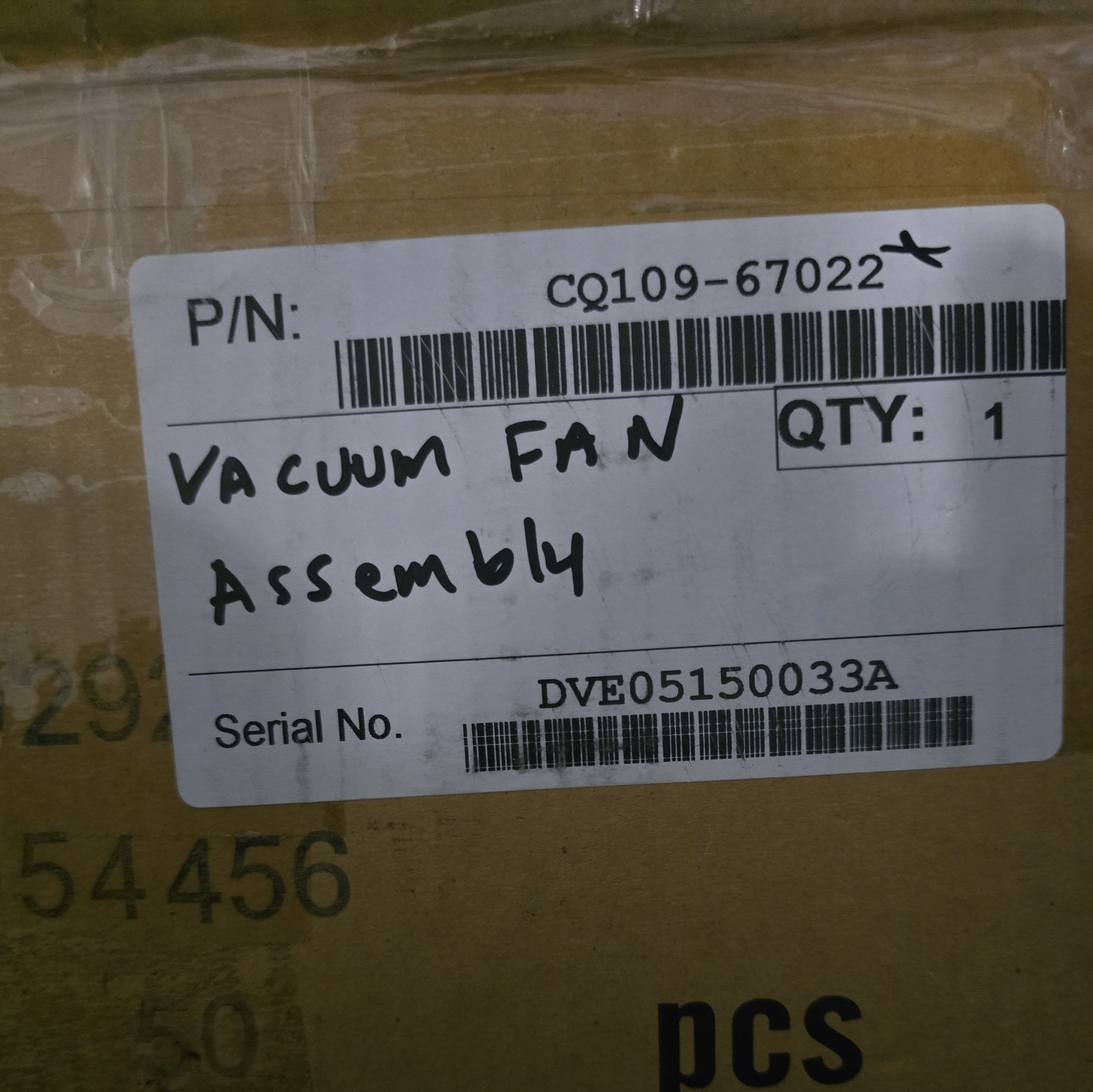 CQ109-67022 Vacuum Fan W/Card For HP Designjet Z6200 Z6600 Z6800 D5800 T7100 720