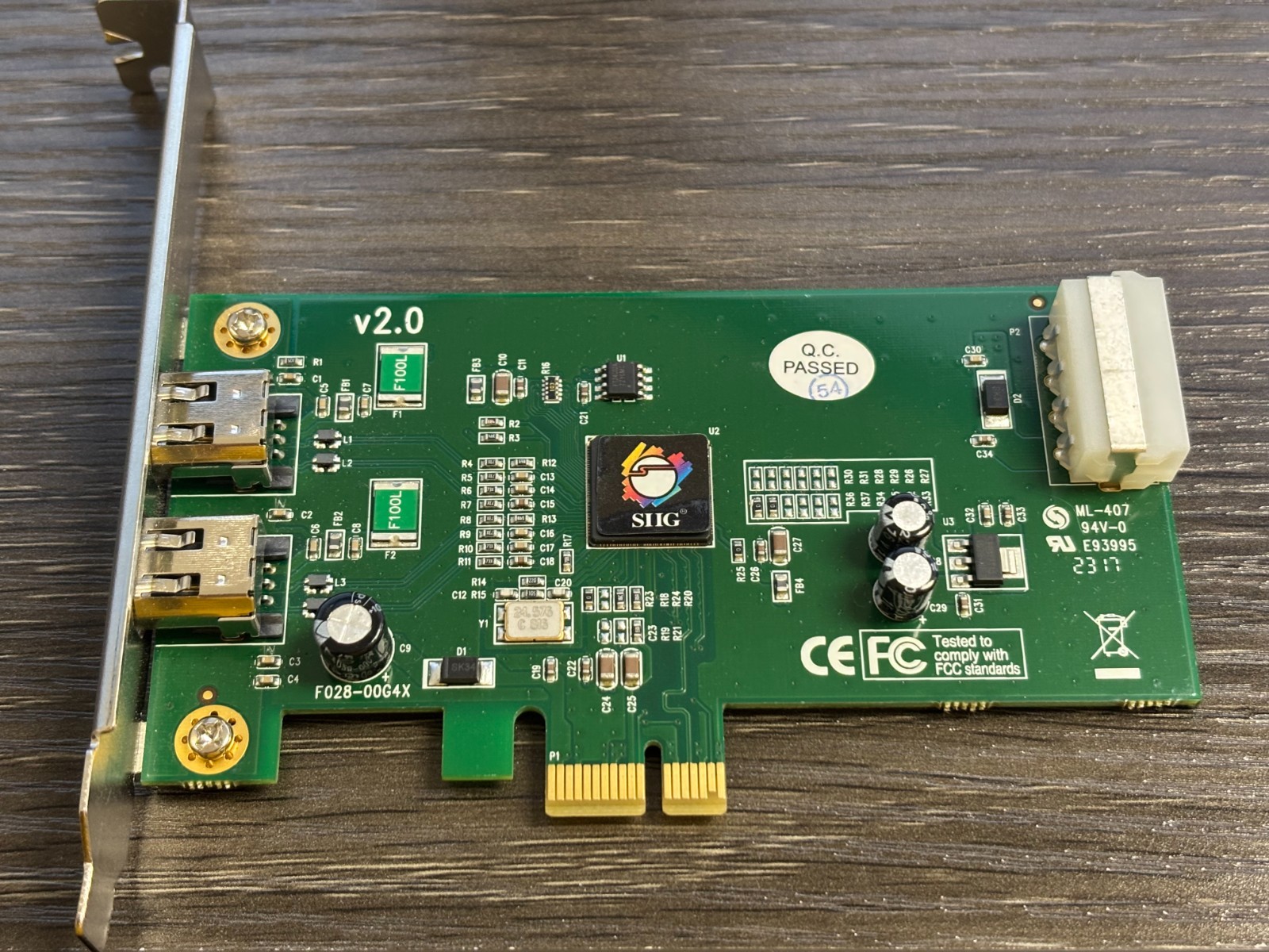SIIG NN-E20012-S2 2-Port FireWire 400 PCIe PCI Express IEEE 1394a Card