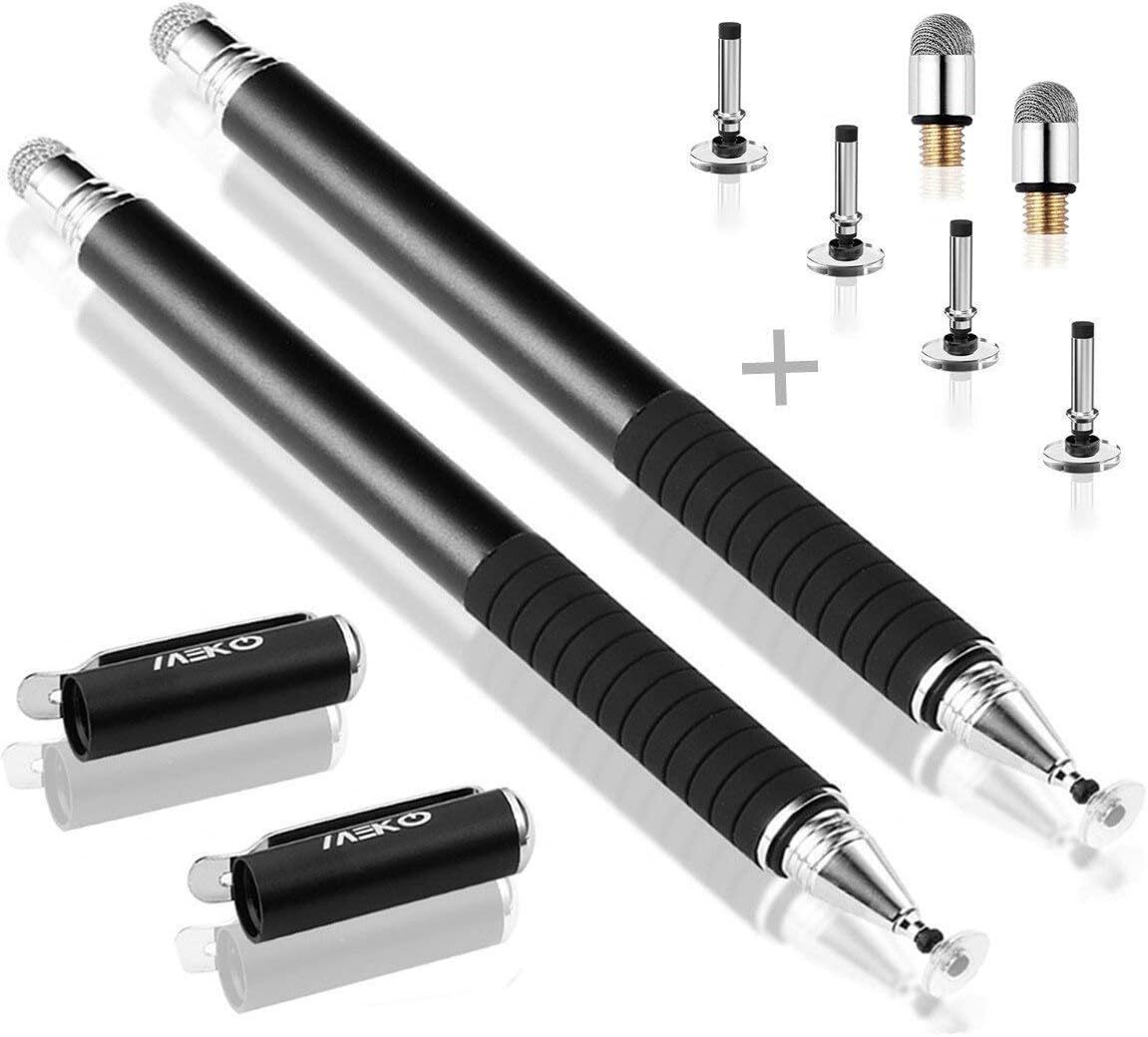 MEKO Universal Stylus,[2 in 1 Precision Series] Disc Stylus *Black/Black 