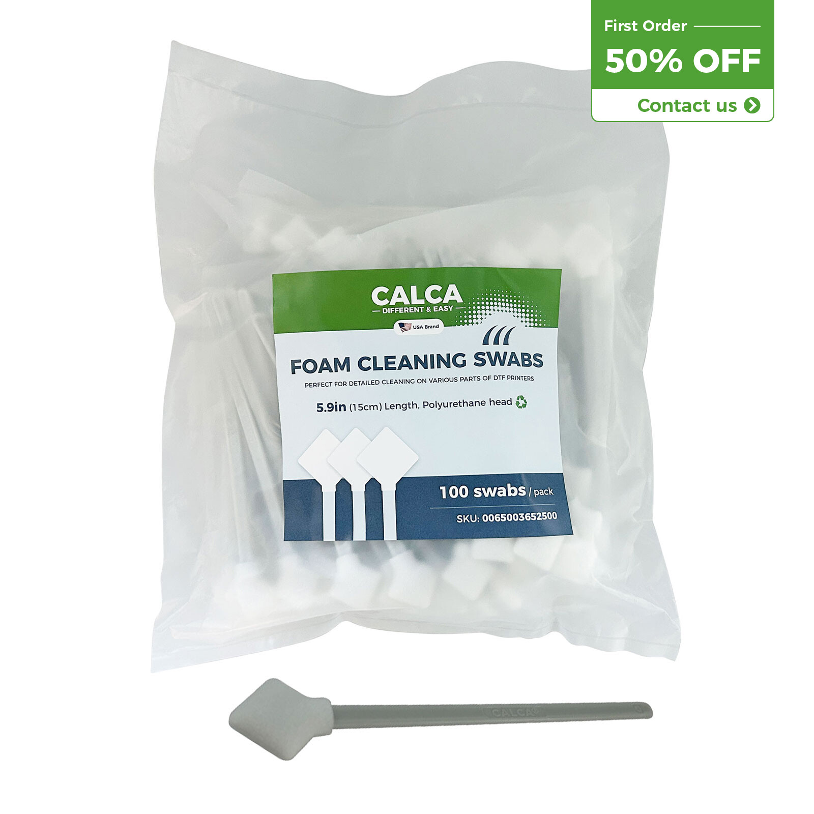 200pcs/pack Foam Cleaning Swabs for CALCA Mutoh Inkjet Printers