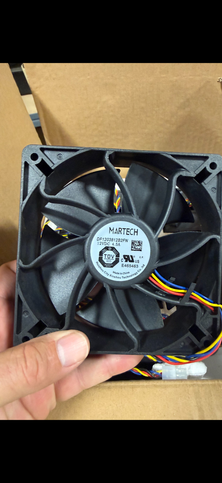 Antminer DF1203812B2FN 12V  4-Pin High Speed Cooling Fan Martech Bitcoin NEW