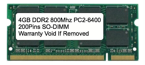 4GB DDR2 800 MHz PC2-6400 Sodimm Memory for IBM Lenovo HP Dell Laptop Apple